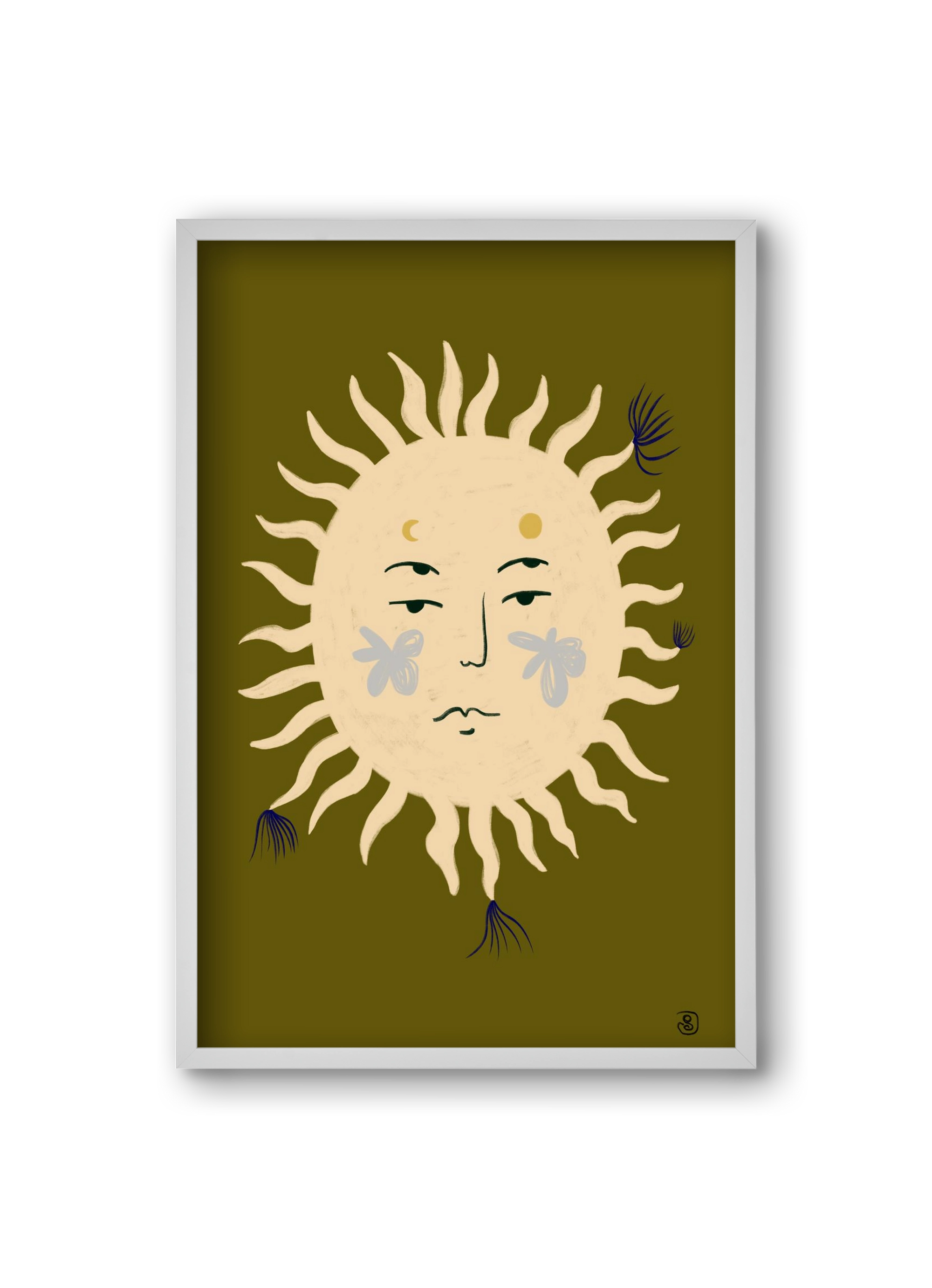 OLIVE SUN, 20x30 cm (20x30 cm), Fehér keret