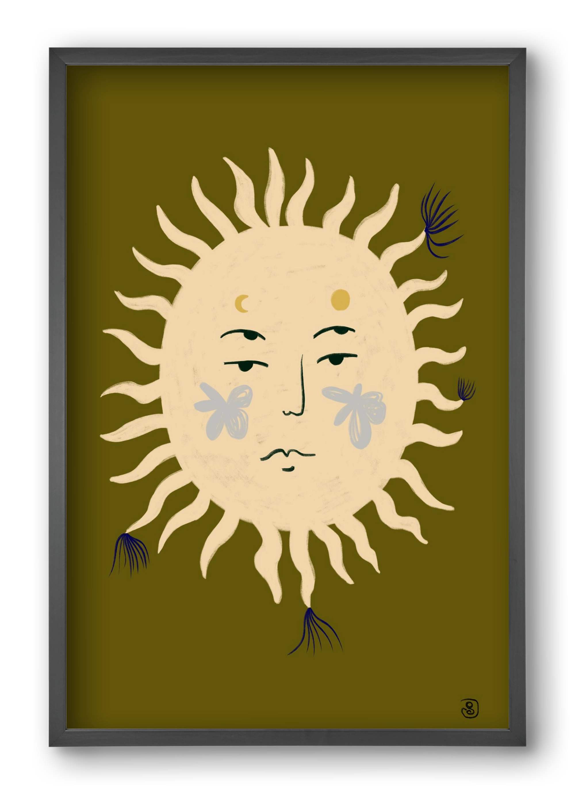 OLIVE SUN, 40x60 cm (40x60 cm), Fekete keret