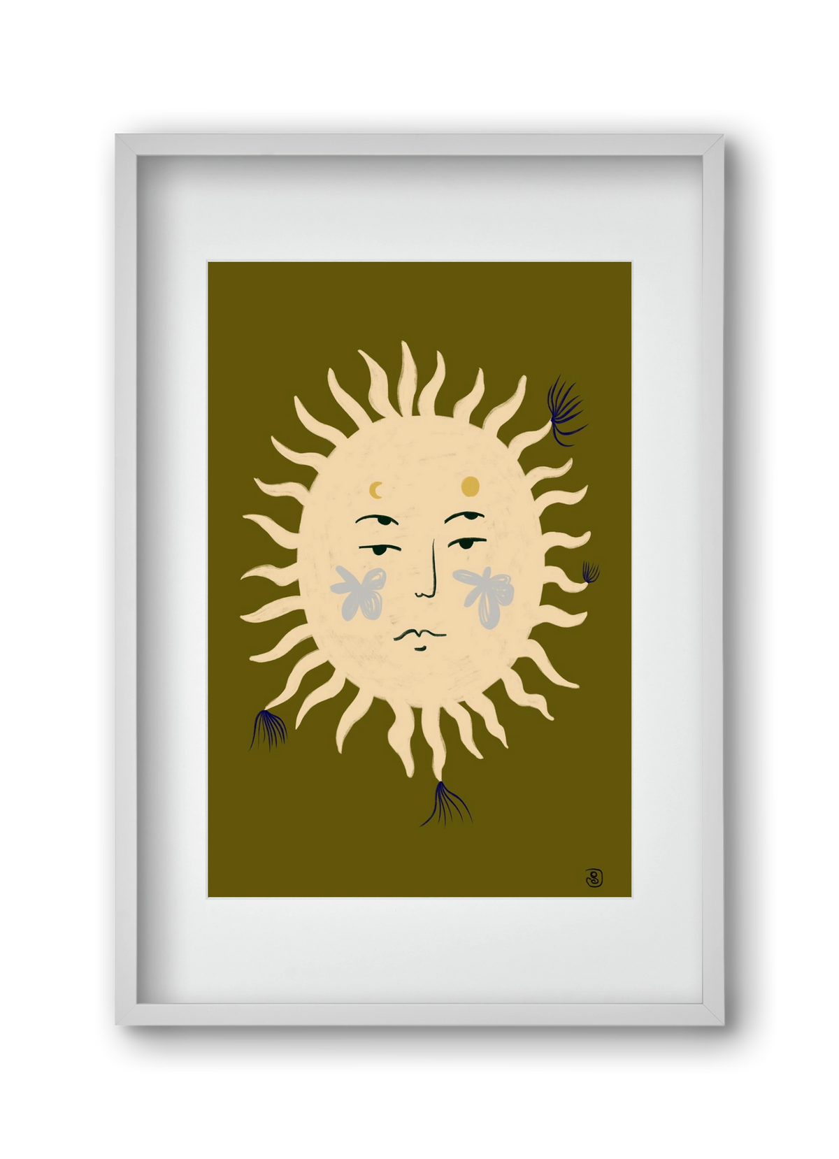 OLIVE SUN, 30x45 cm (20x30 cm), Fehér keret, paszpartuval