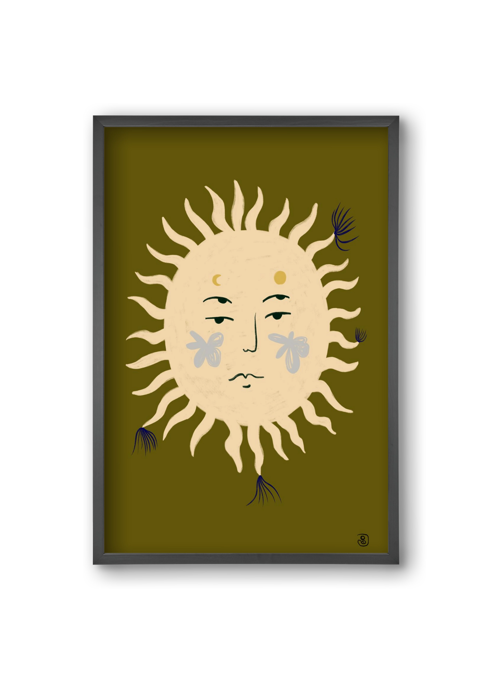 OLIVE SUN, 20x30 cm (20x30 cm), Fekete keret