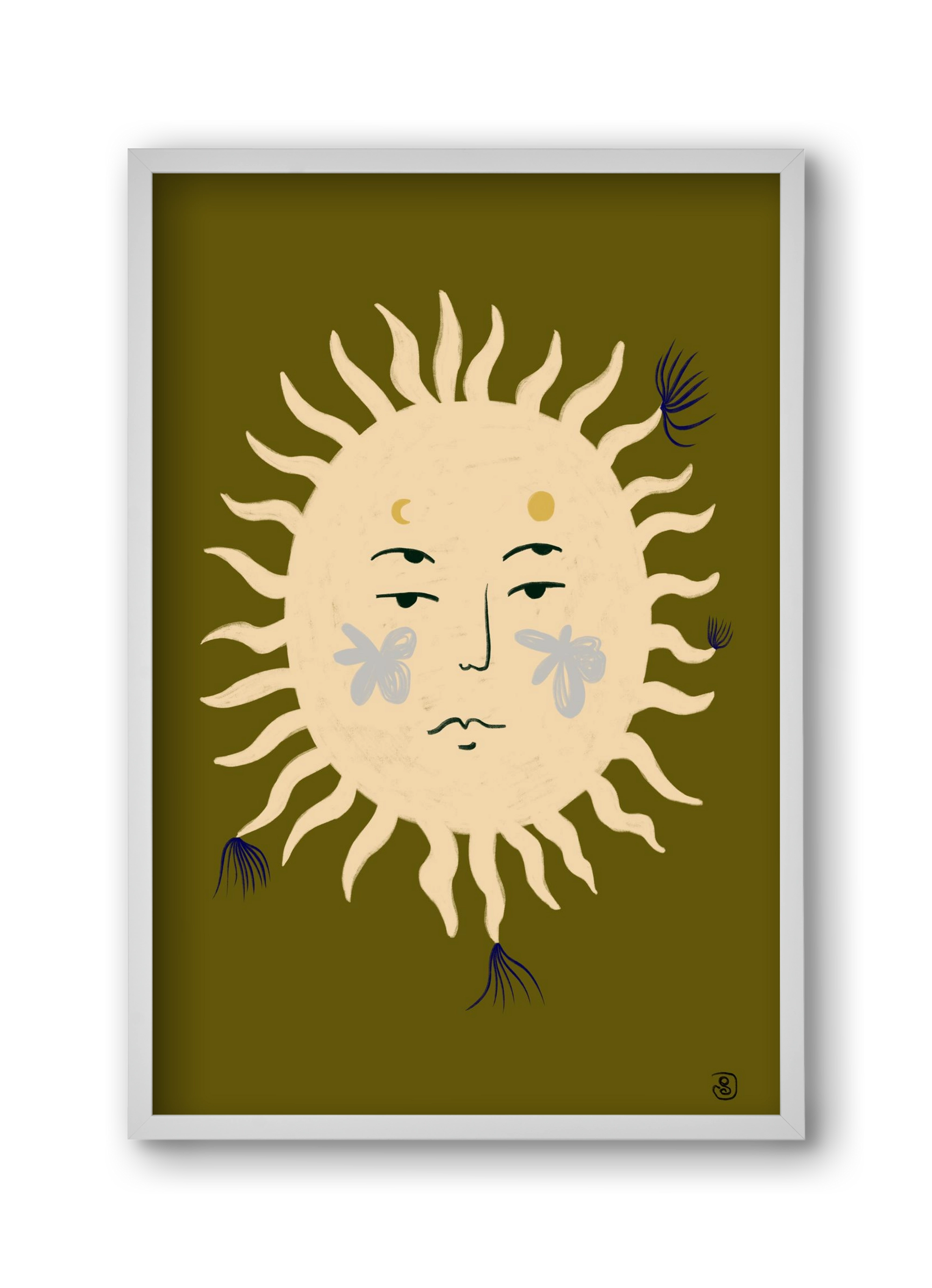 OLIVE SUN, 30x45 cm (30x45 cm), Fehér keret