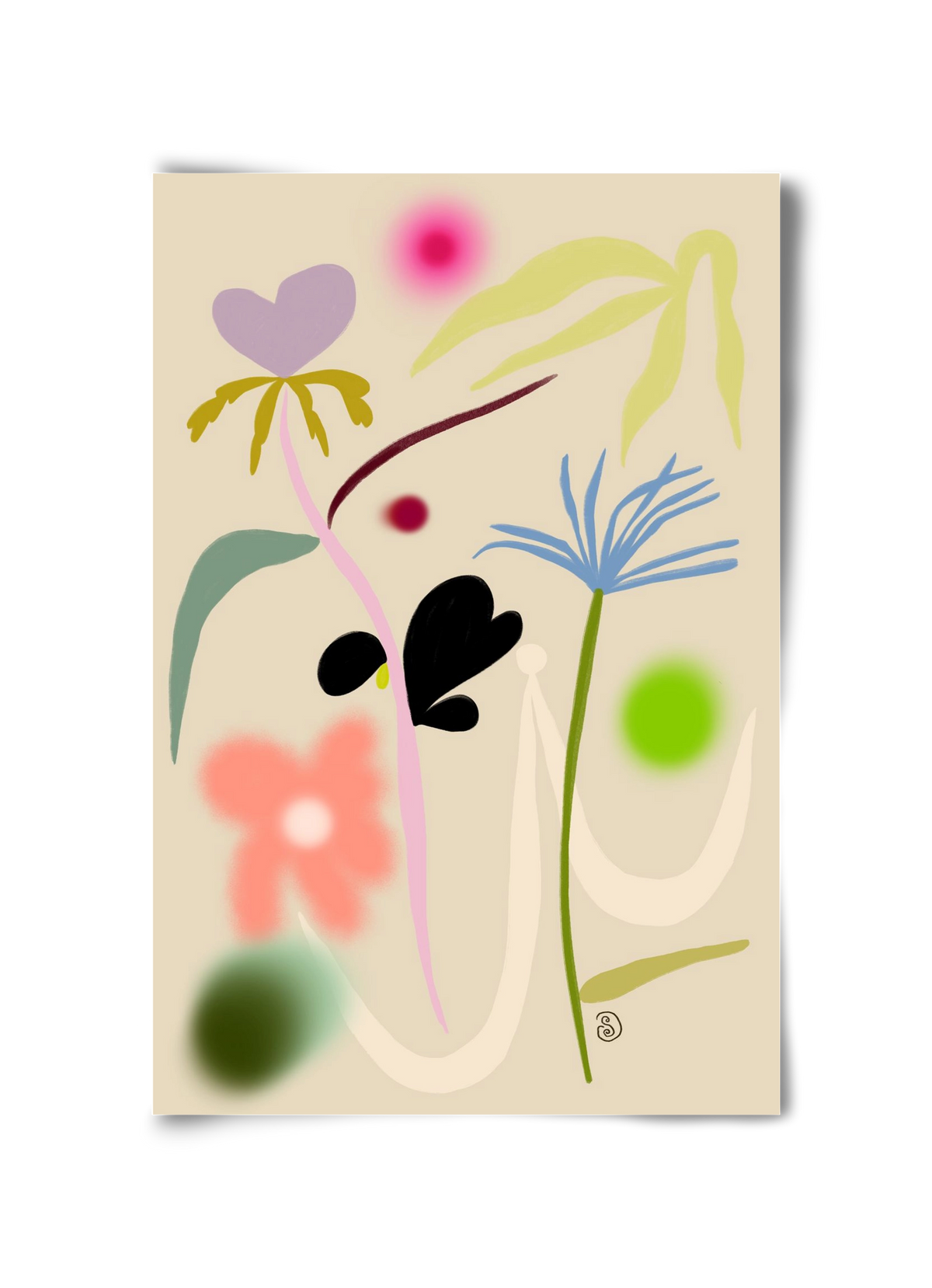 QUIET FLOWERS DANCE, 30x45 cm, Keret nélkül