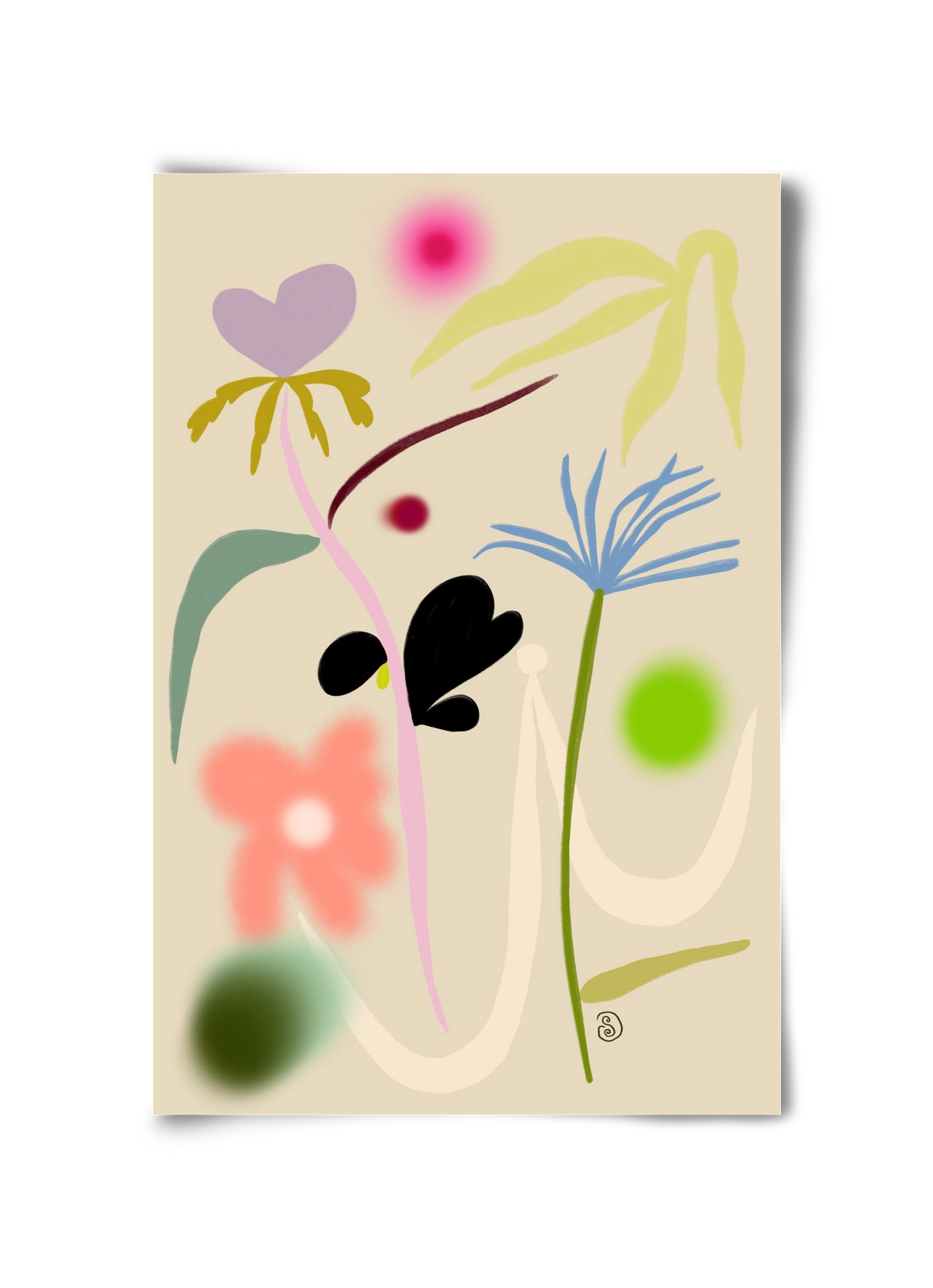 QUIET FLOWERS DANCE, 30x45 cm, Keret nélkül