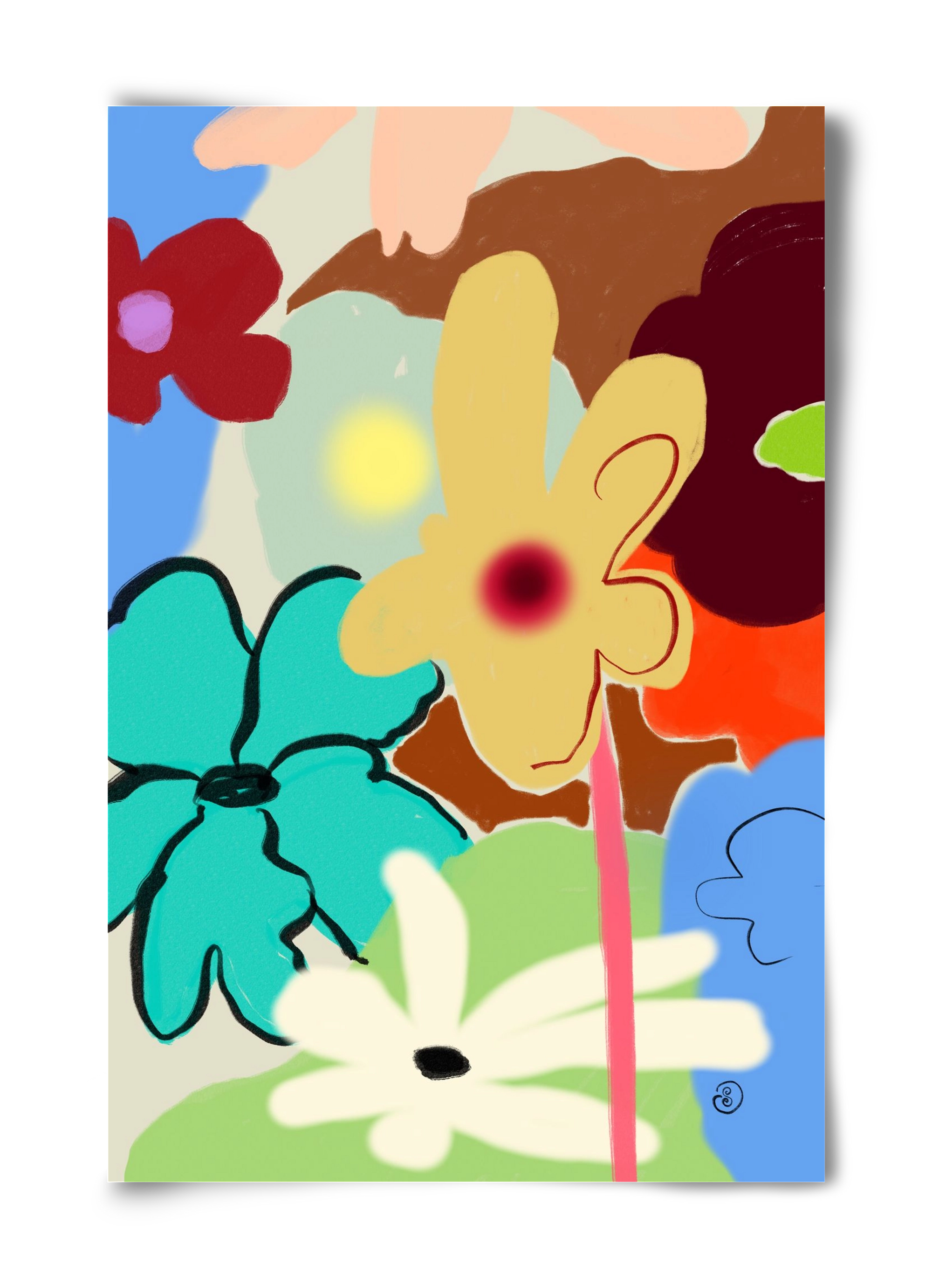 LOUD FLOWERS DANCE, 40x60 cm, Keret nélkül