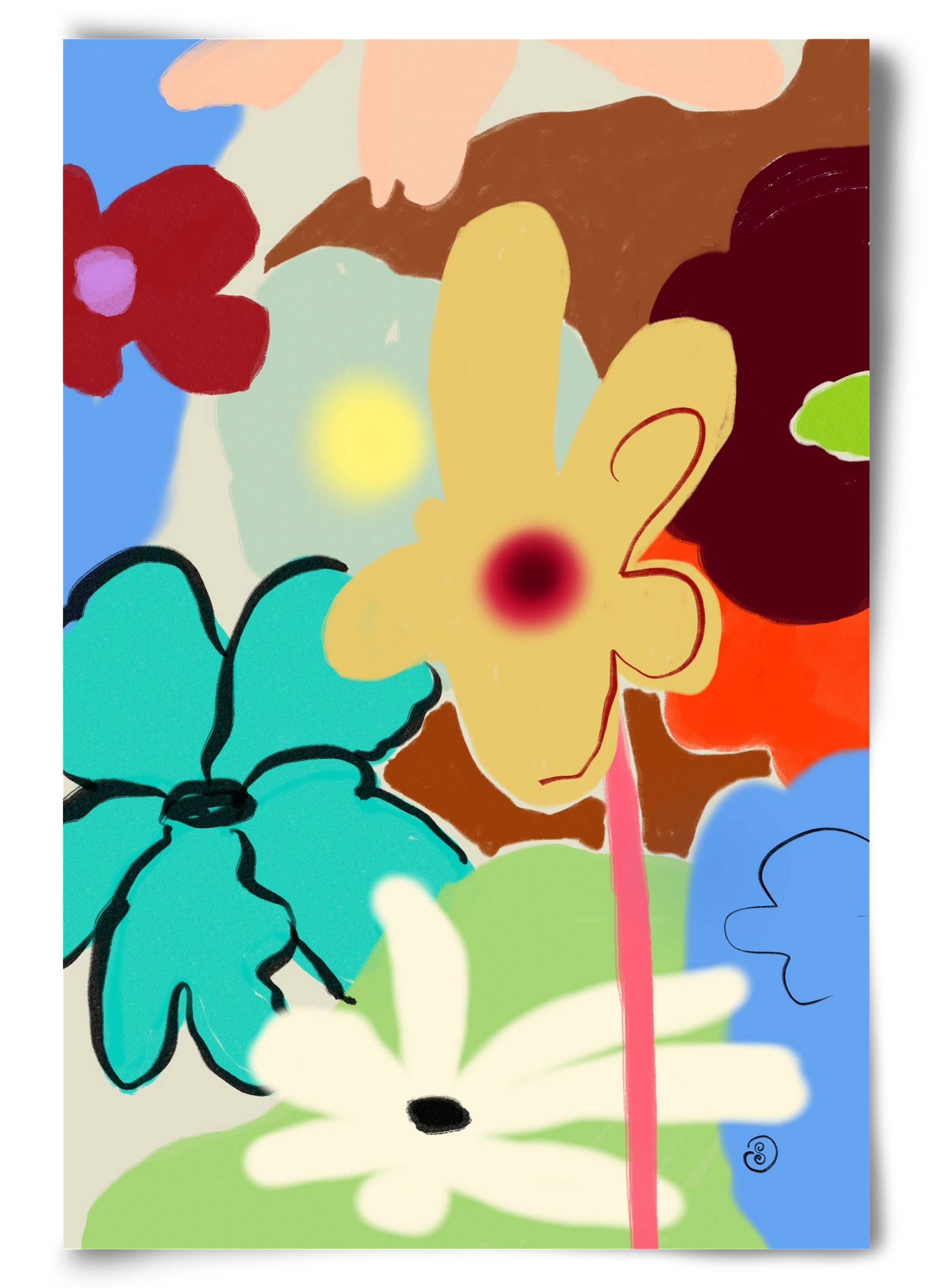 LOUD FLOWERS DANCE, 60x90 cm, Keret nélkül