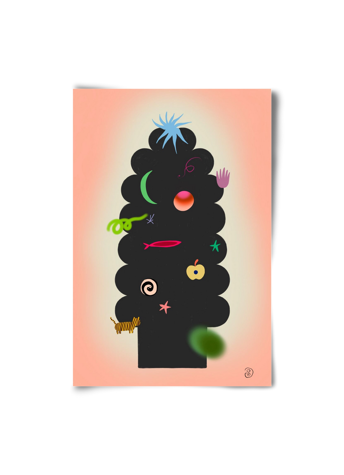 CONTEMPORARY CHRISTMAS TREE, 20x30 cm, Keret nélkül