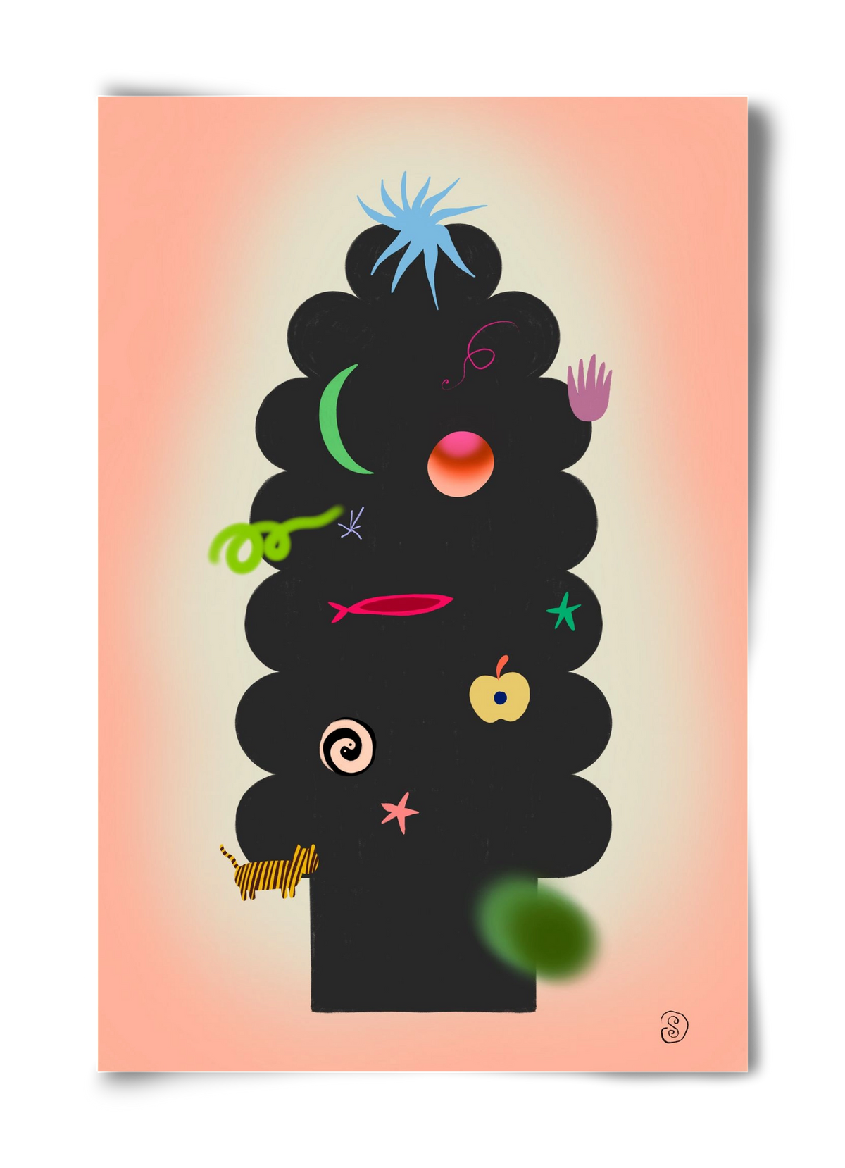 CONTEMPORARY CHRISTMAS TREE, 40x60 cm, Keret nélkül