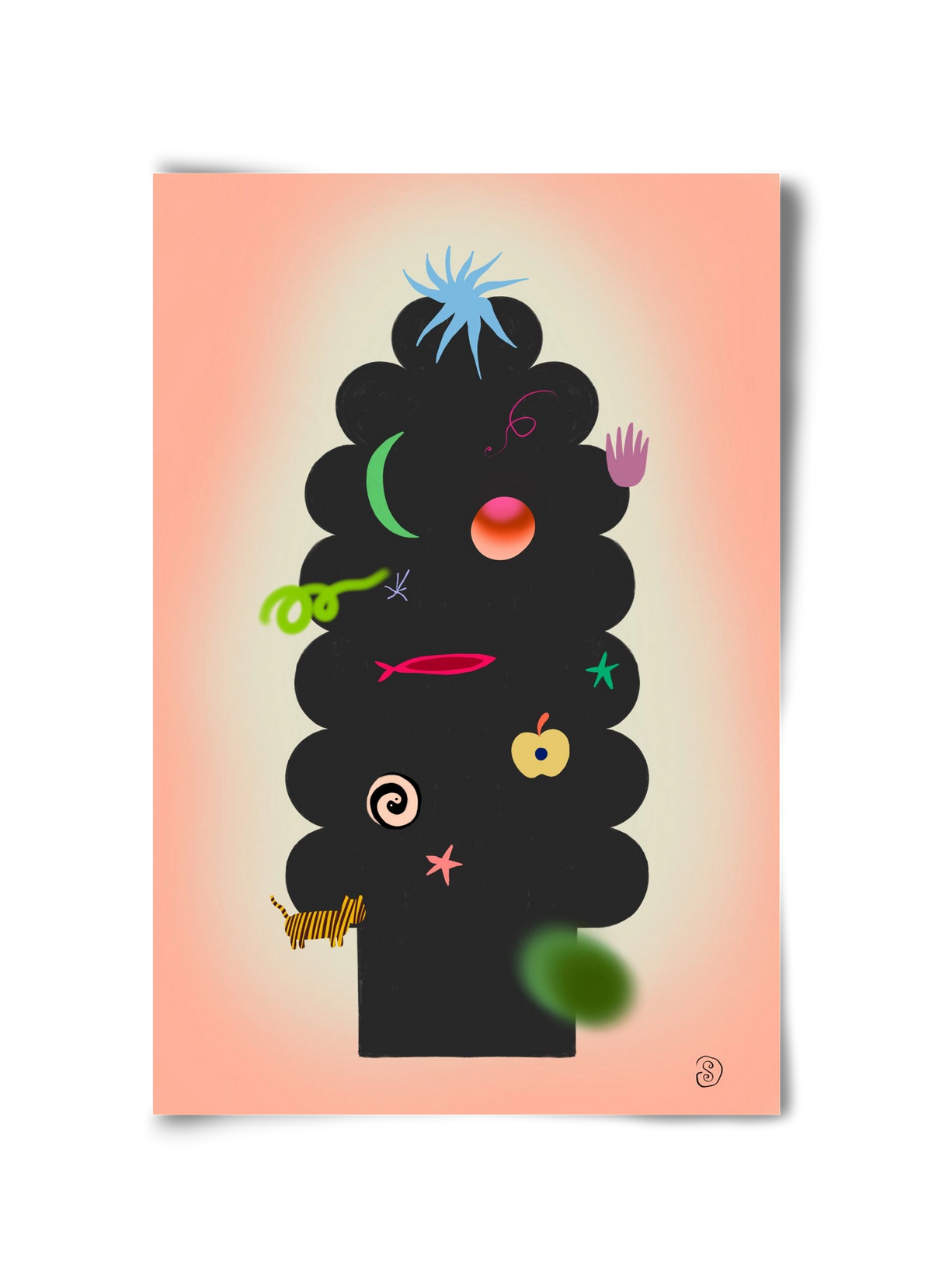 CONTEMPORARY CHRISTMAS TREE, 30x45 cm, Keret nélkül