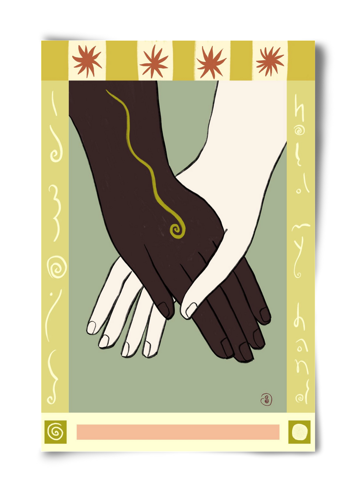 HOLDING HANDS, 40x60 cm, Keret nélkül