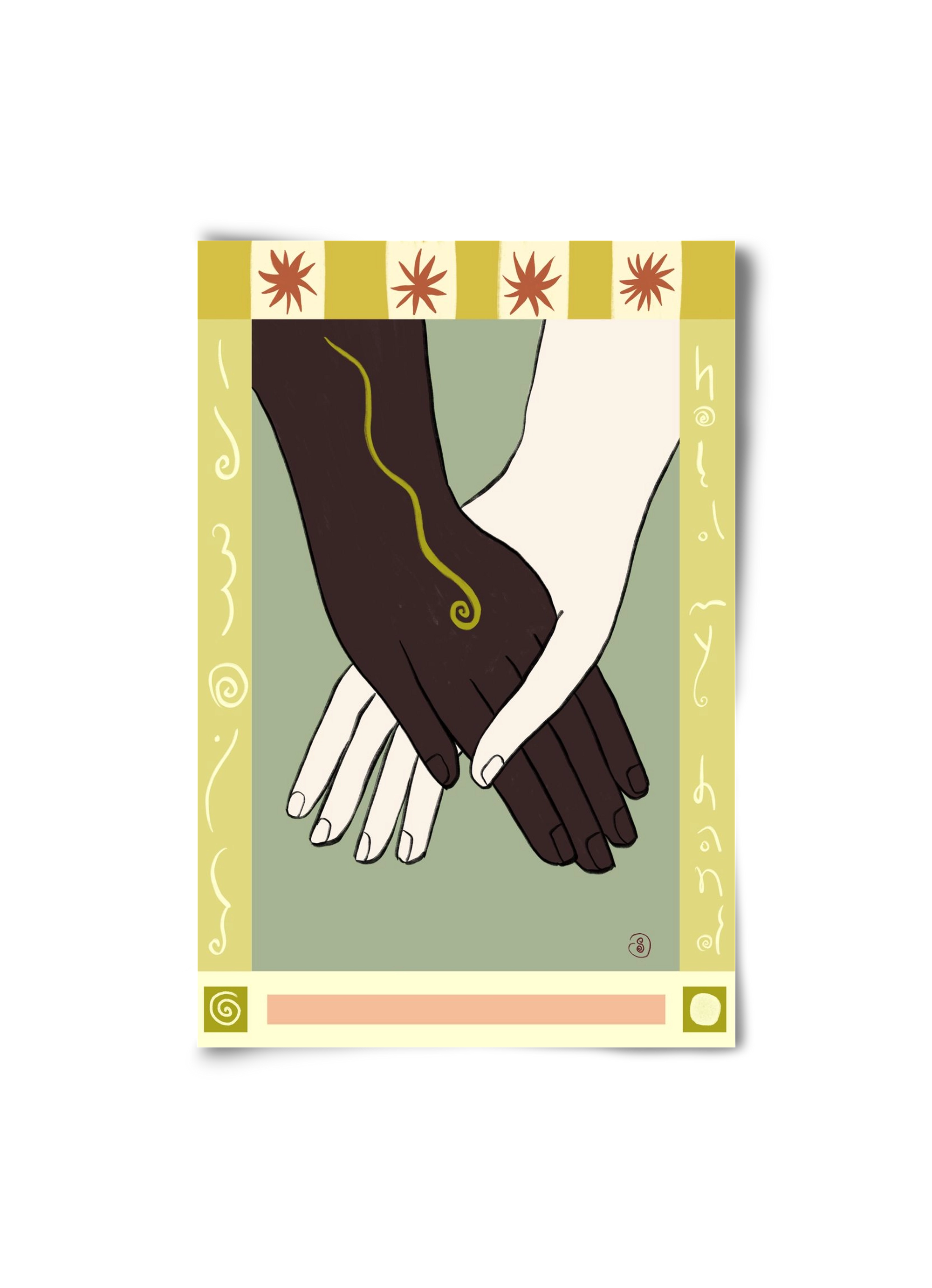 HOLDING HANDS, 20x30 cm, Keret nélkül