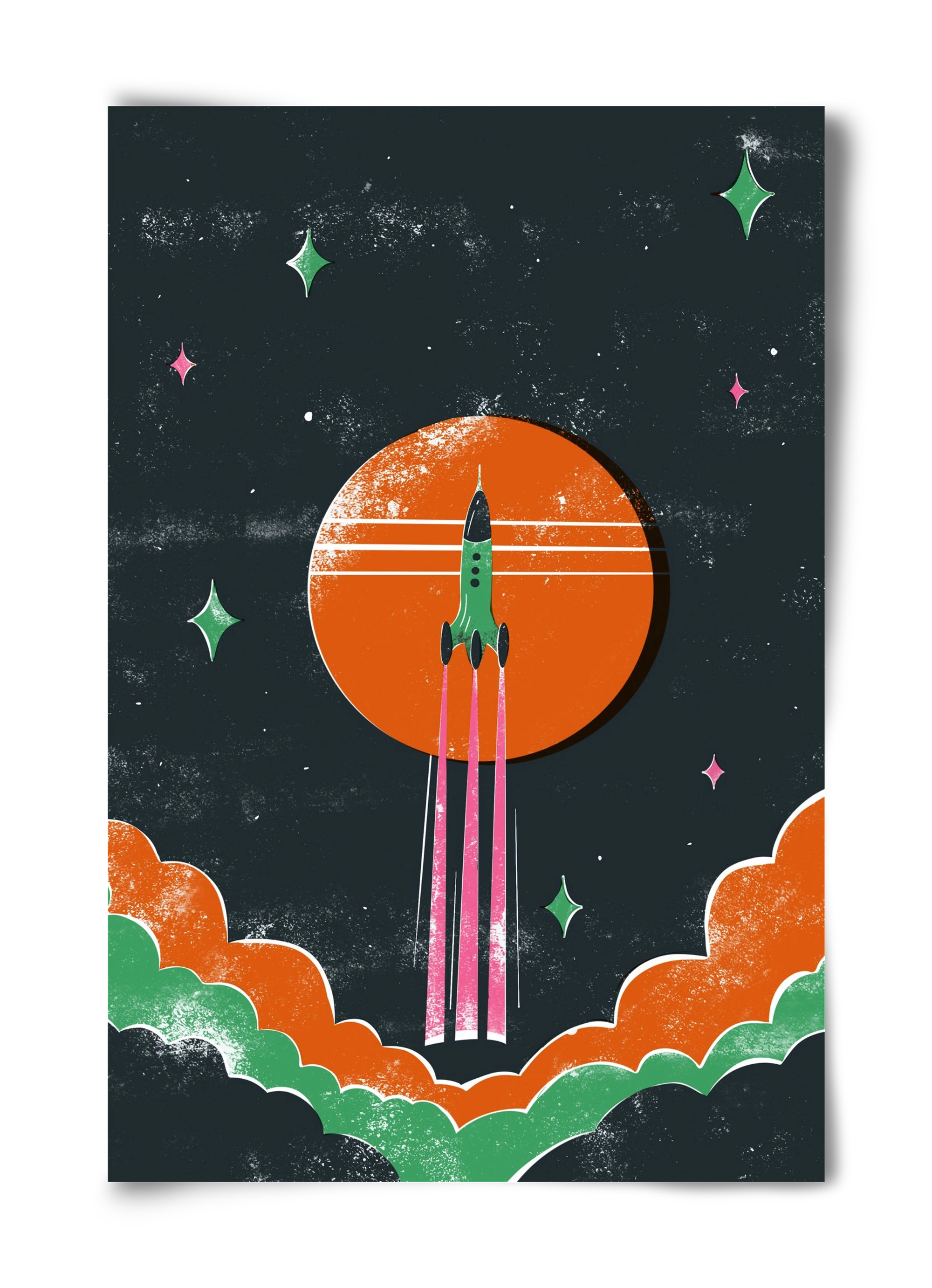 rakétanyár, 40x60 cm, Keret nélkül