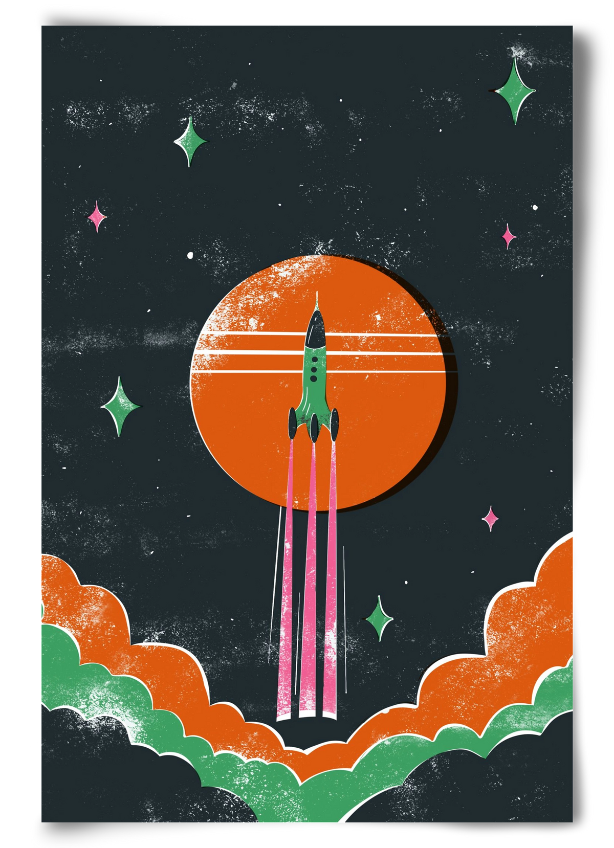 rakétanyár, 60x90 cm, Keret nélkül