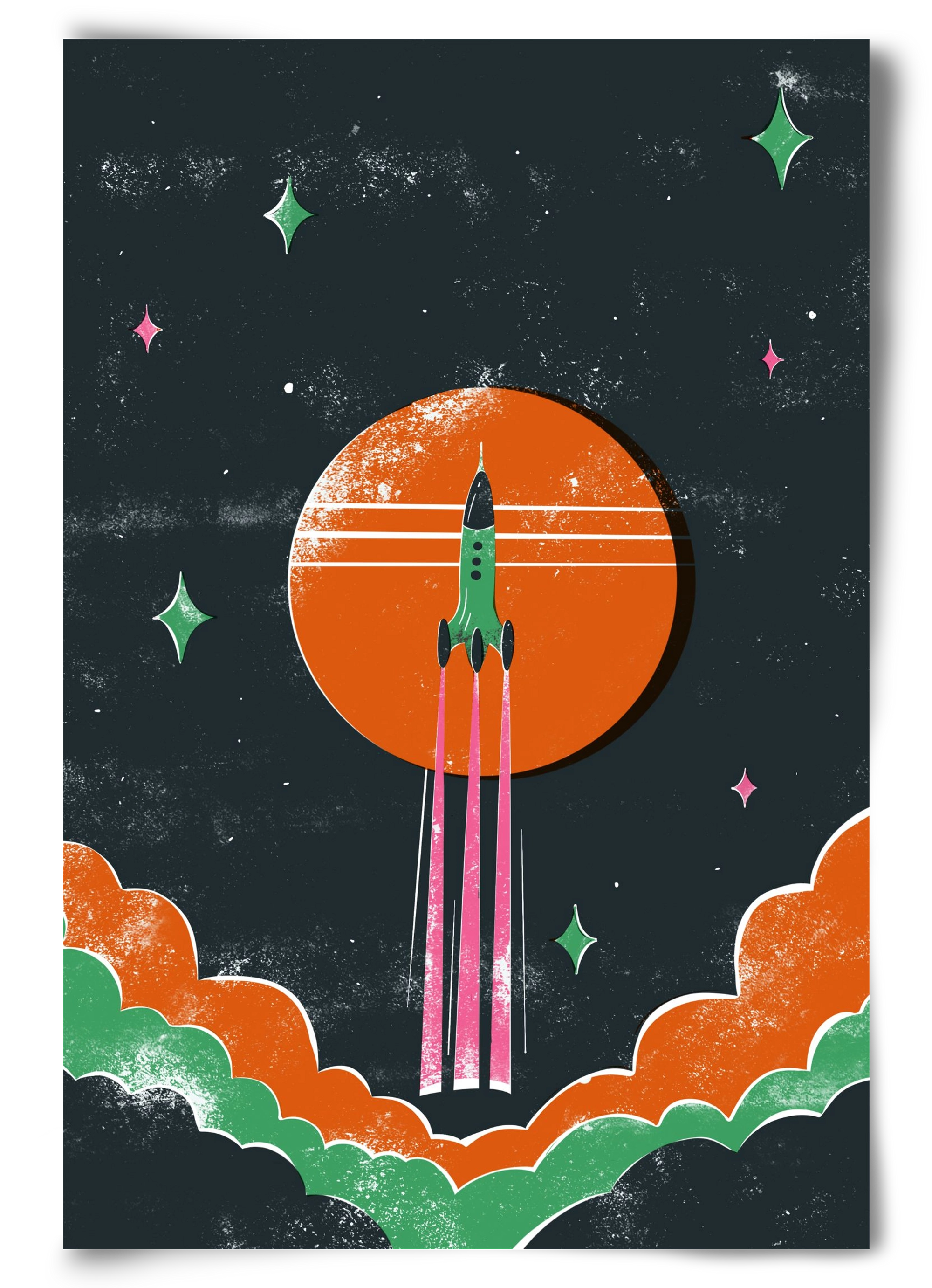 rakétanyár, 60x90 cm, Keret nélkül