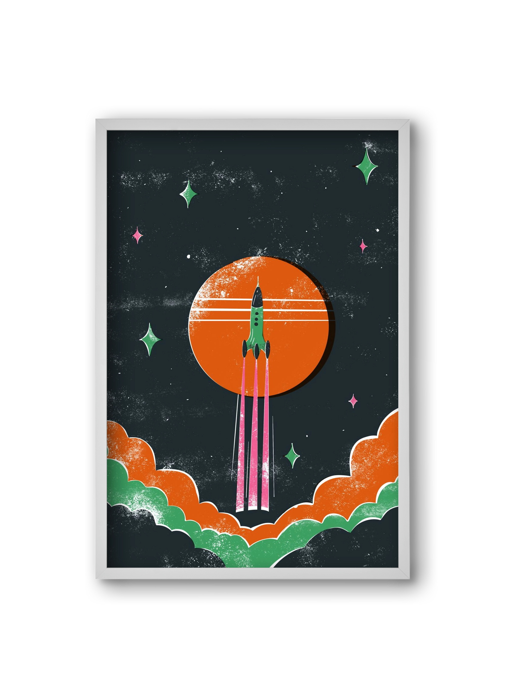 rakétanyár, 20x30 cm (20x30 cm), Fehér keret