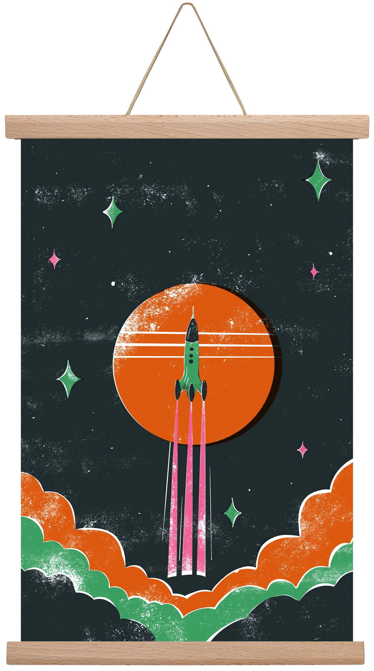 rakétanyár, 30x45 cm (30x45 cm), Tölgy akasztó