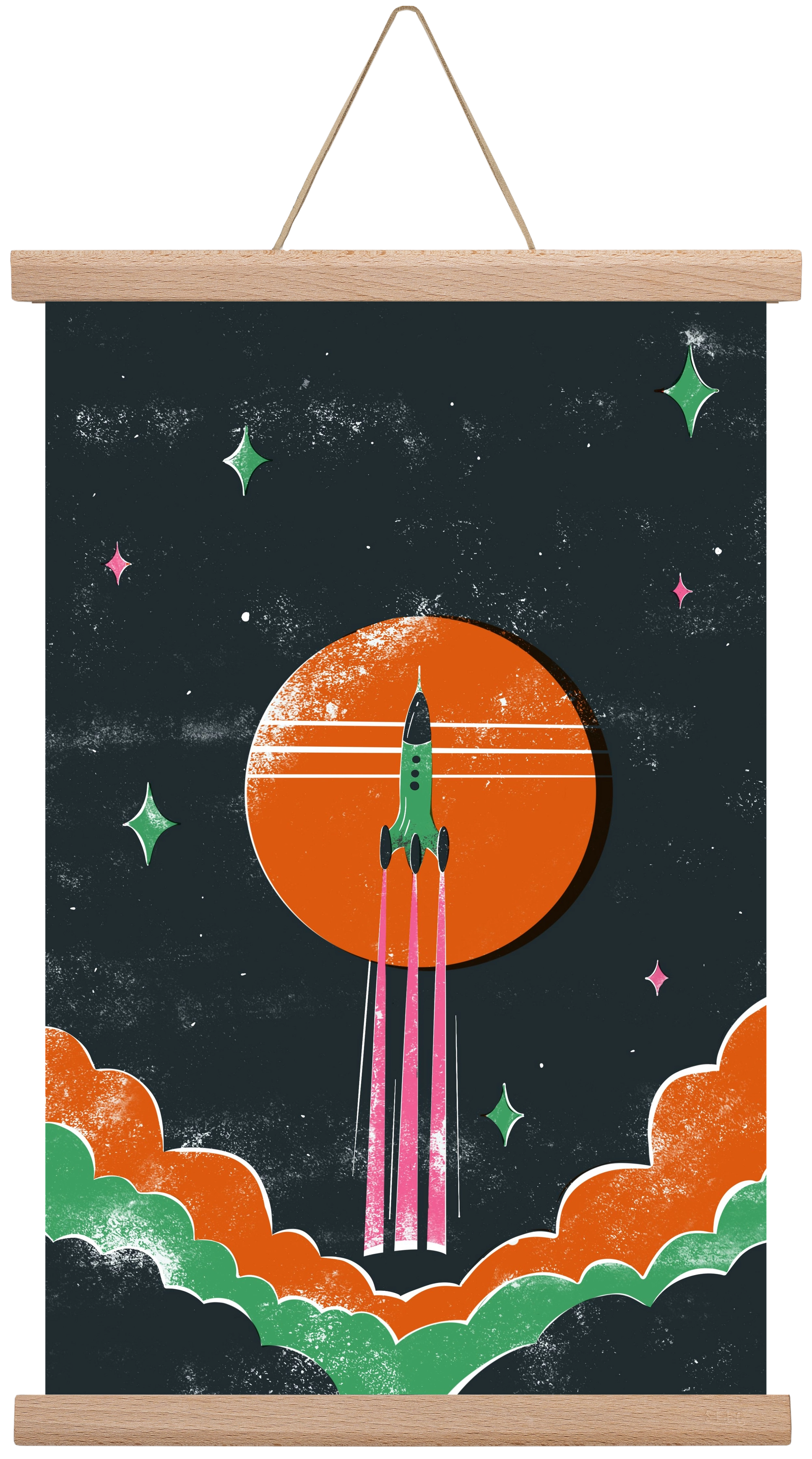 rakétanyár, 30x45 cm (30x45 cm), Tölgy akasztó