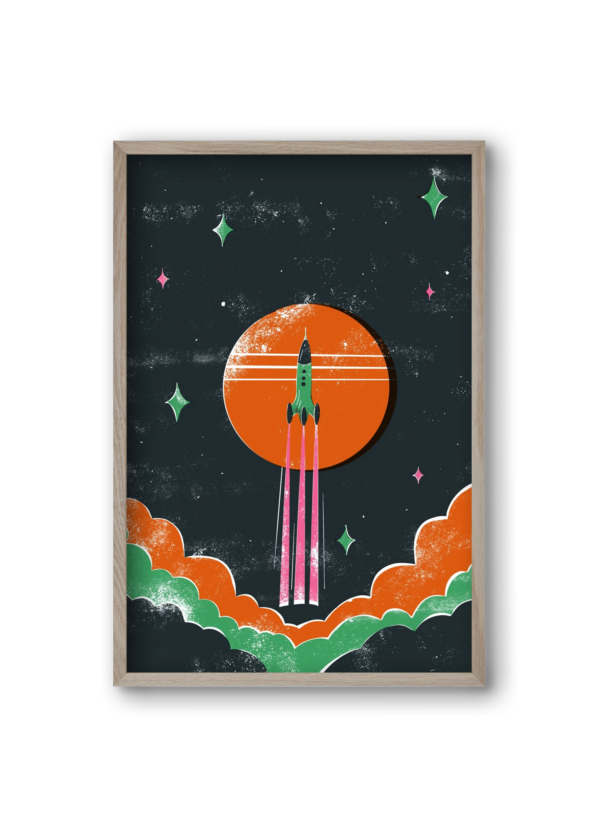 rakétanyár, 20x30 cm (20x30 cm), Tölgy keret