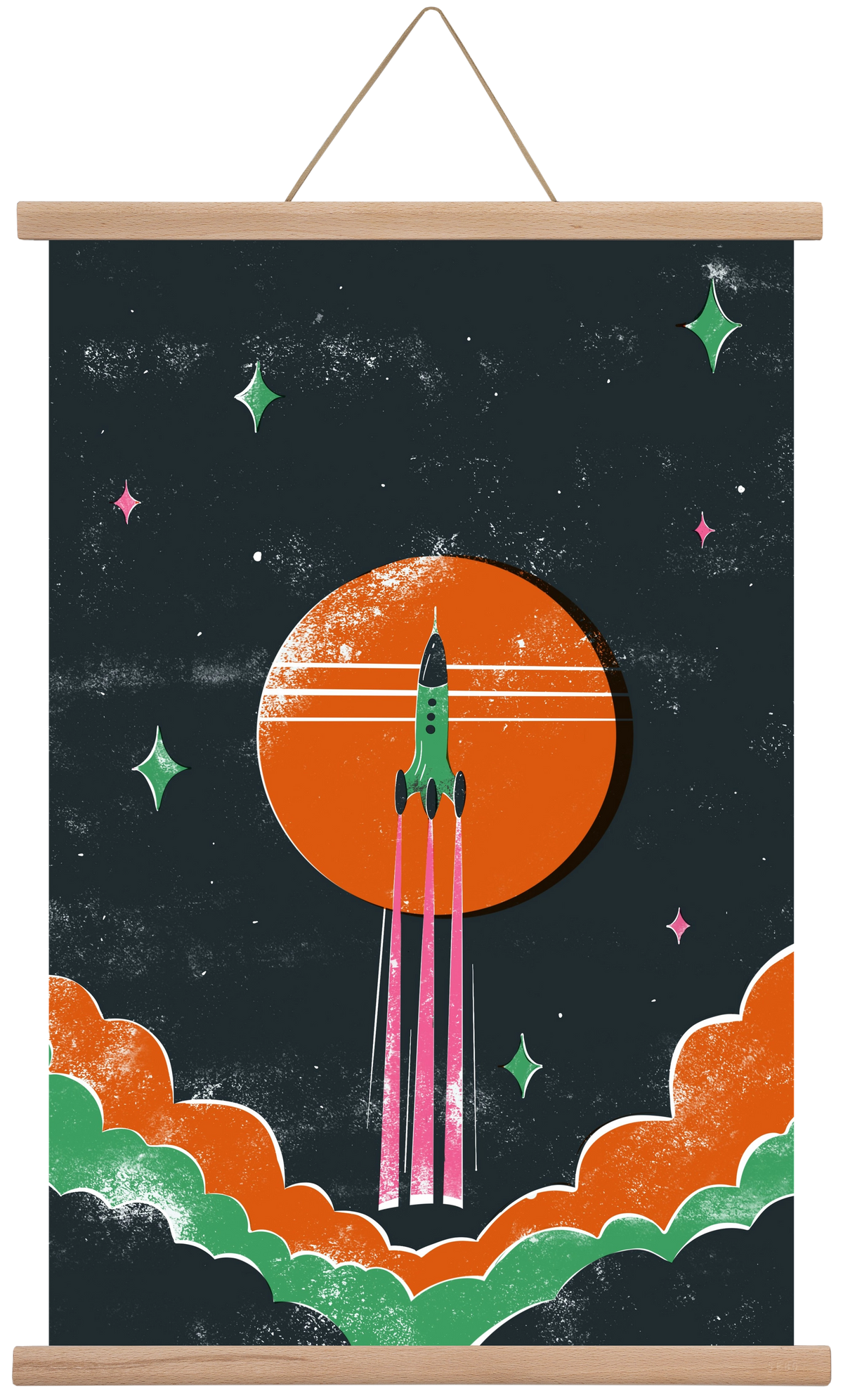 rakétanyár, 40x60 cm (40x60 cm), Tölgy akasztó