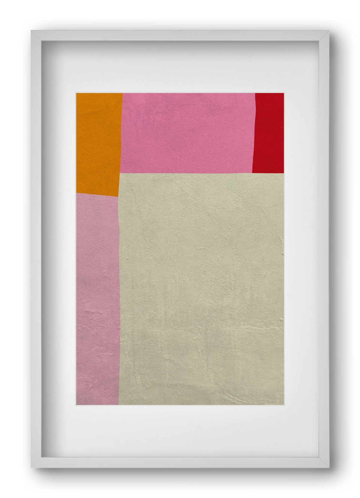 Pink, 40x60 cm (30x45 cm), Fehér keret, paszpartuval