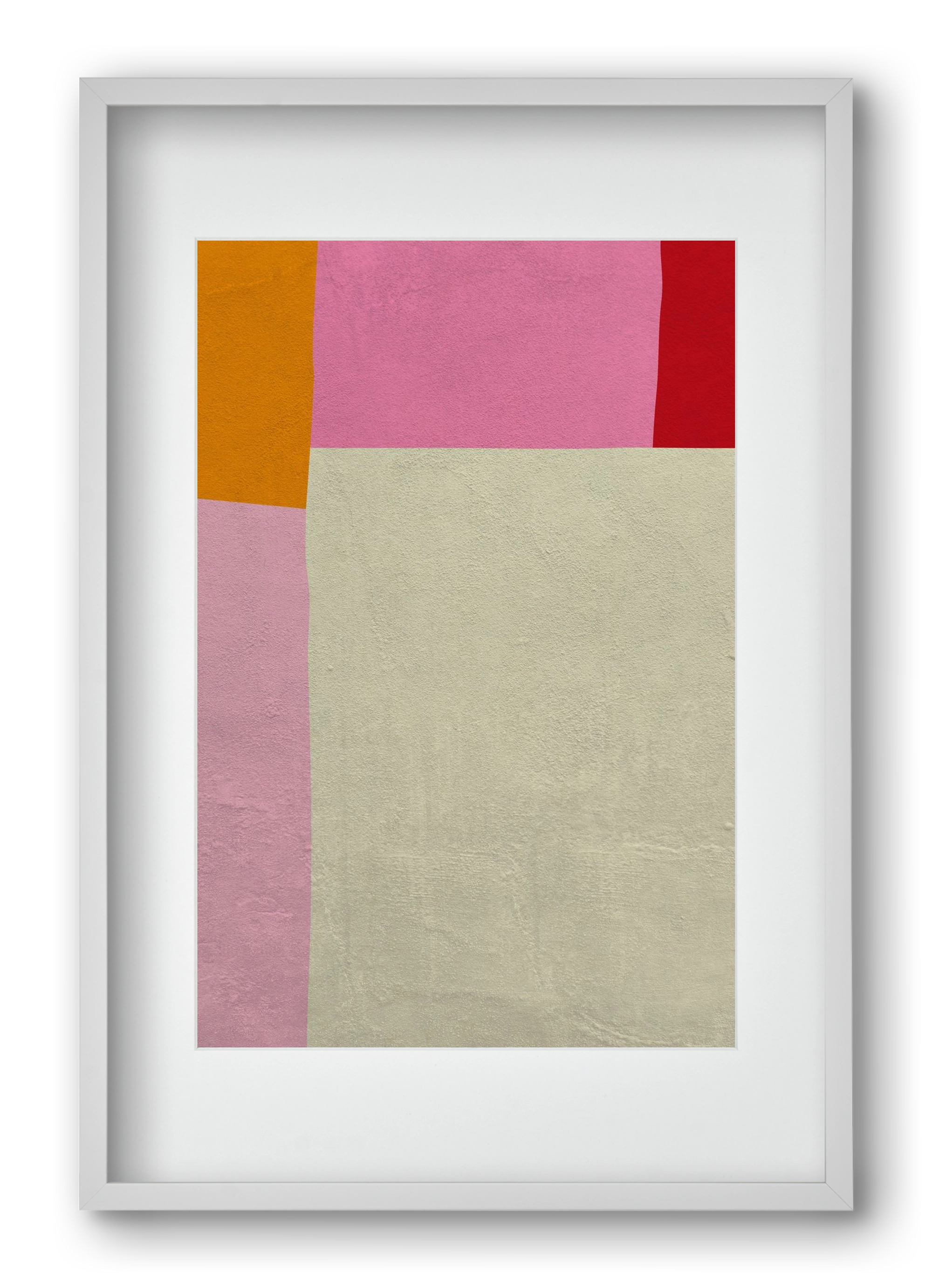 Pink, 40x60 cm (30x45 cm), Fehér keret, paszpartuval