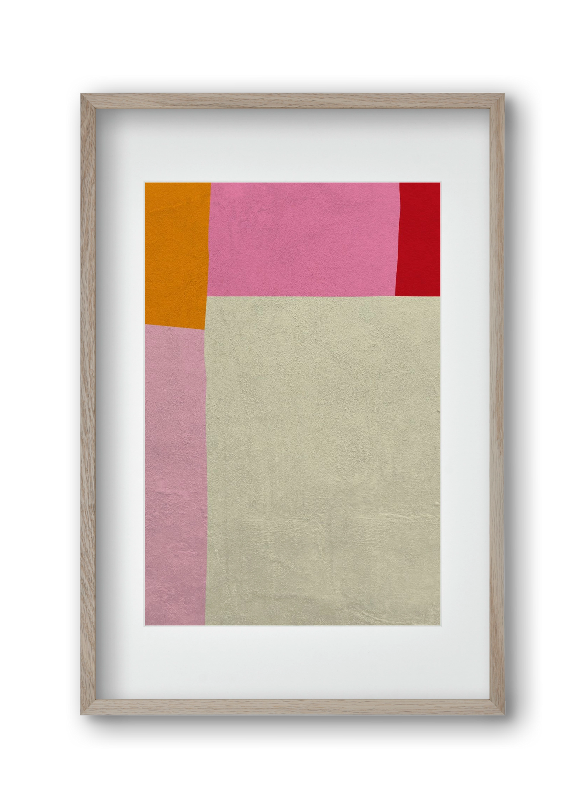 Pink, 30x45 cm (20x30 cm), Tölgy keret, paszpartuval