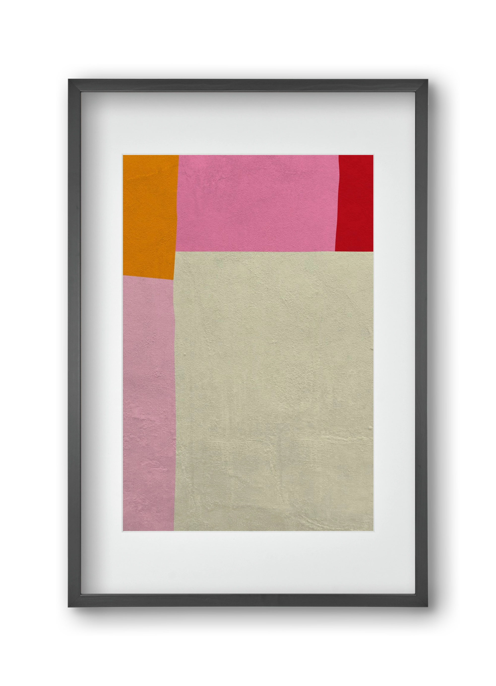 Pink, 30x45 cm (20x30 cm), Fekete keret, paszpartuval