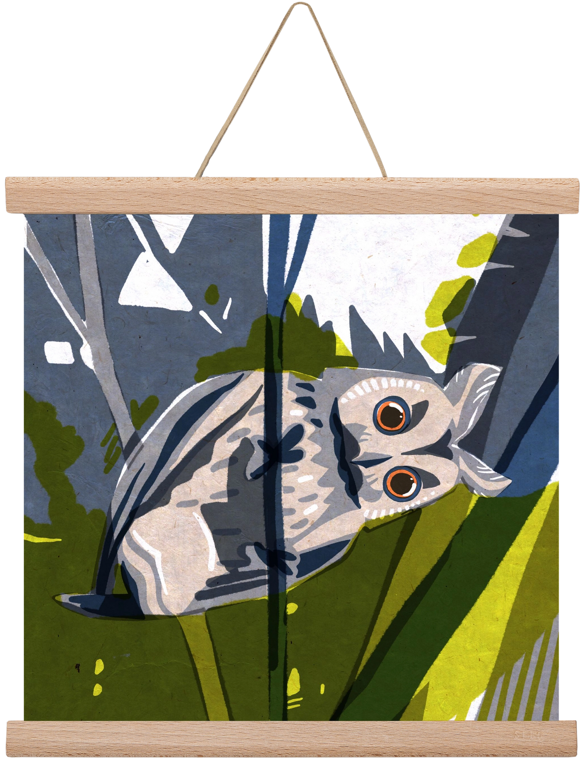 Bagoly, 30x30 cm (30x30 cm), Tölgy akasztó