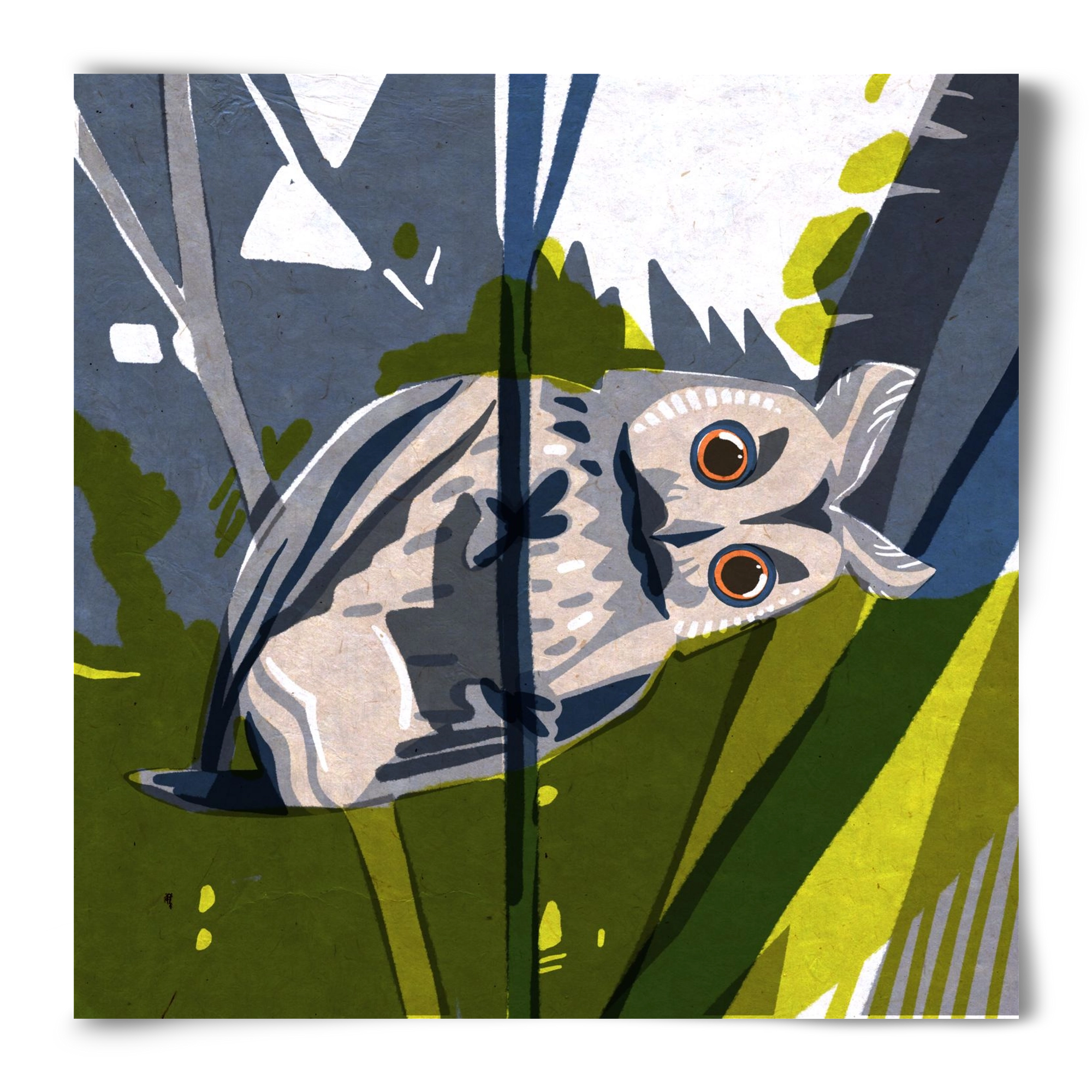 Bagoly, 50x50 cm, Keret nélkül
