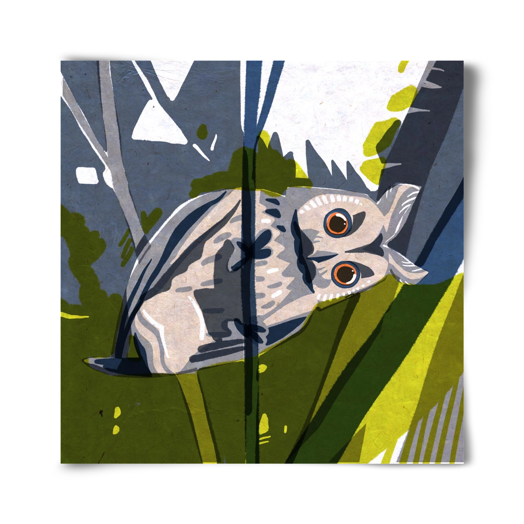 Bagoly, 40x40 cm, Keret nélkül