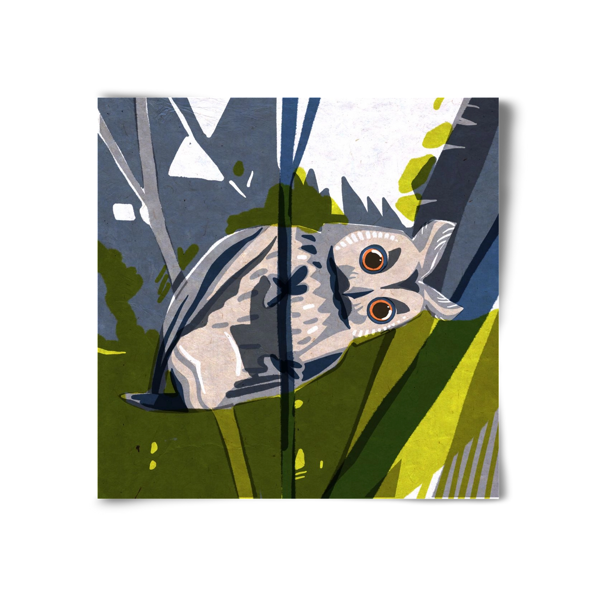 Bagoly, 30x30 cm, Keret nélkül