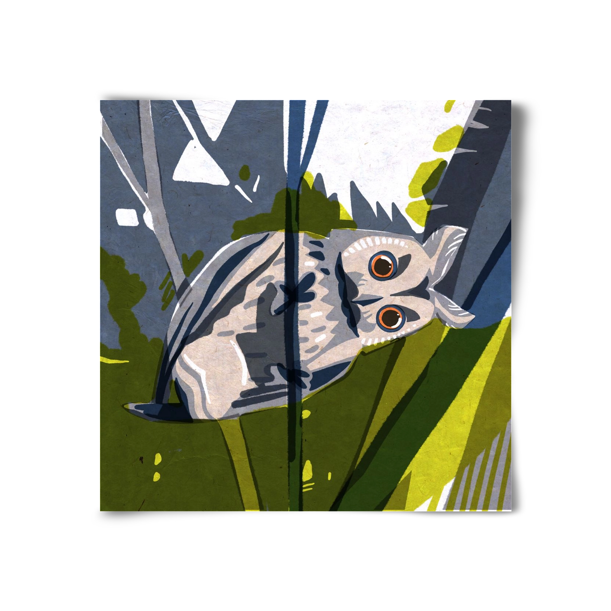 Bagoly, 30x30 cm, Keret nélkül