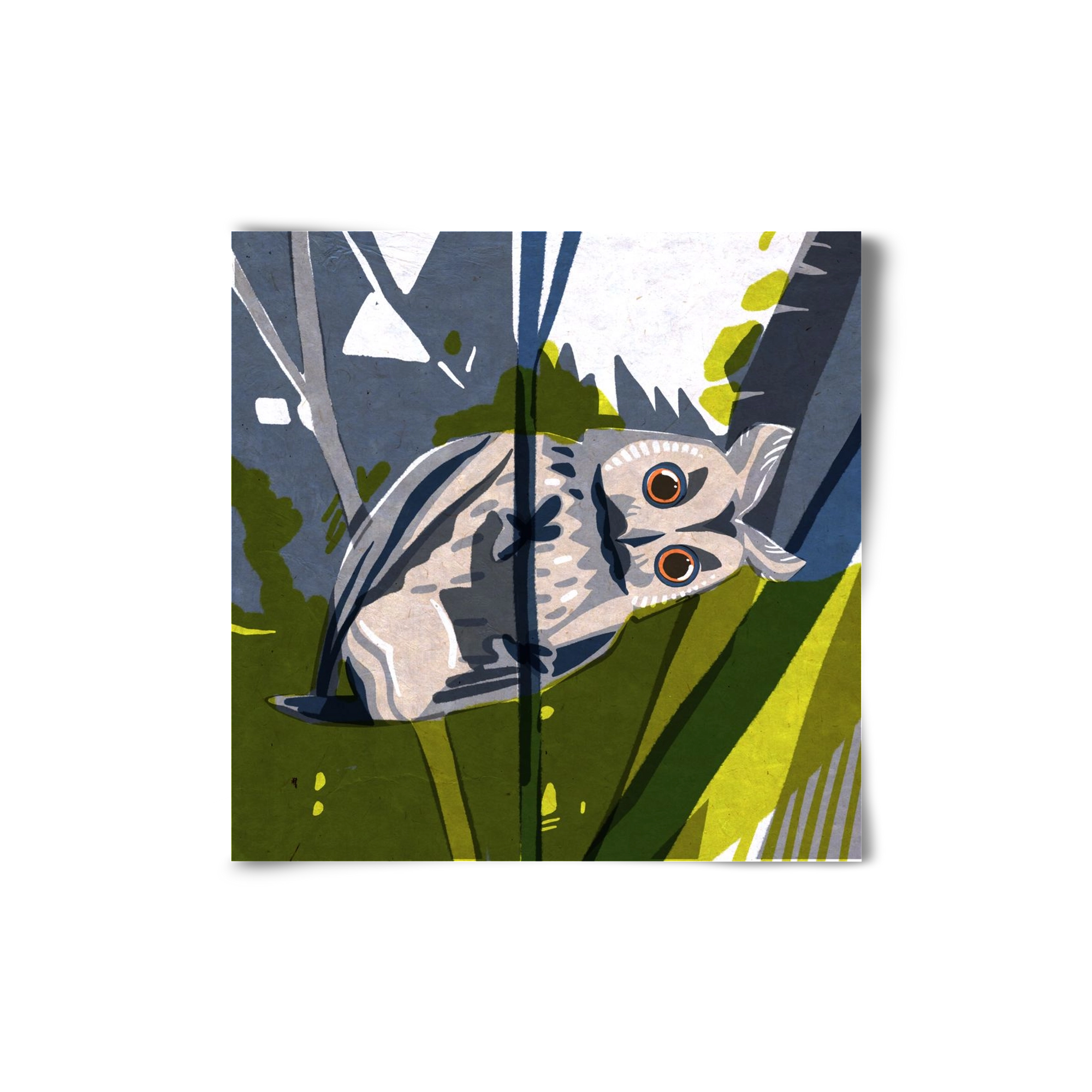 Bagoly, 20x20 cm, Keret nélkül