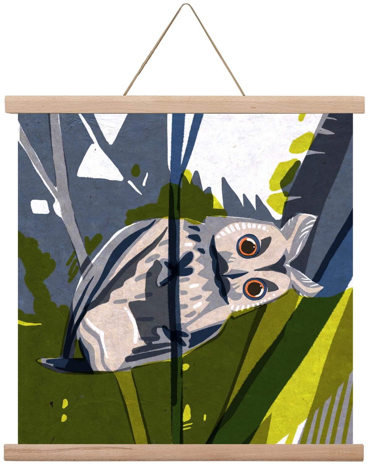 Bagoly, 40x40 cm (40x40 cm), Tölgy akasztó
