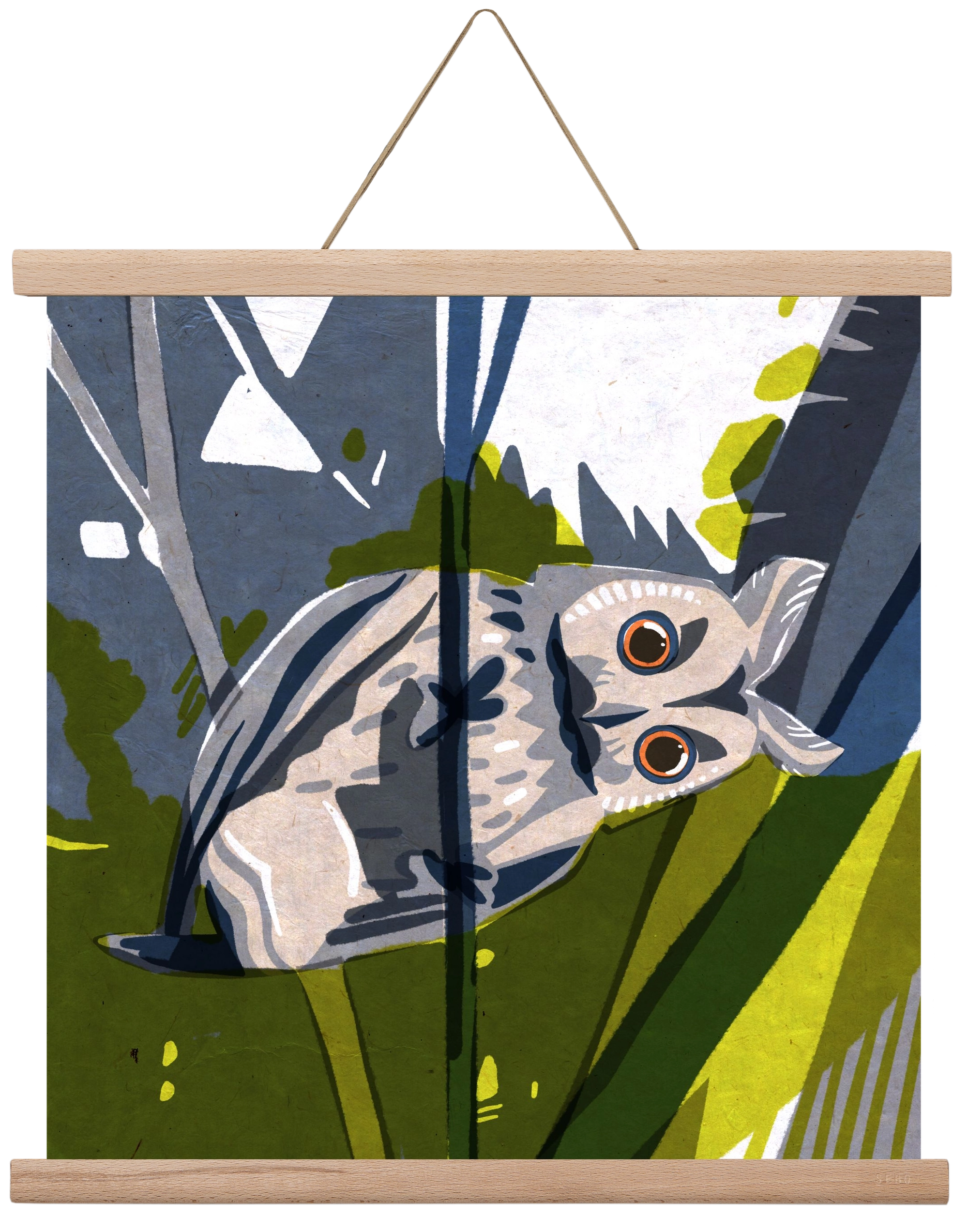 Bagoly, 40x40 cm (40x40 cm), Tölgy akasztó