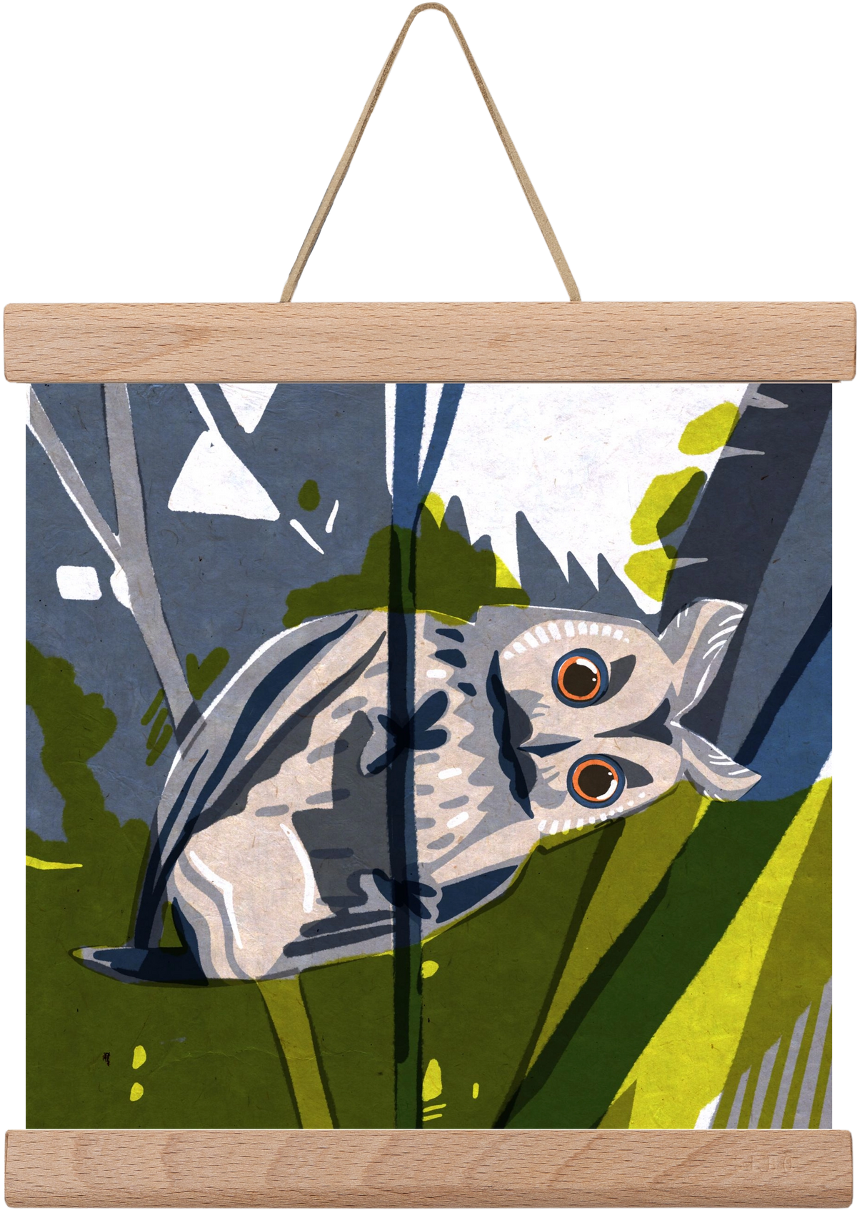Bagoly, 20x20 cm (20x20 cm), Tölgy akasztó
