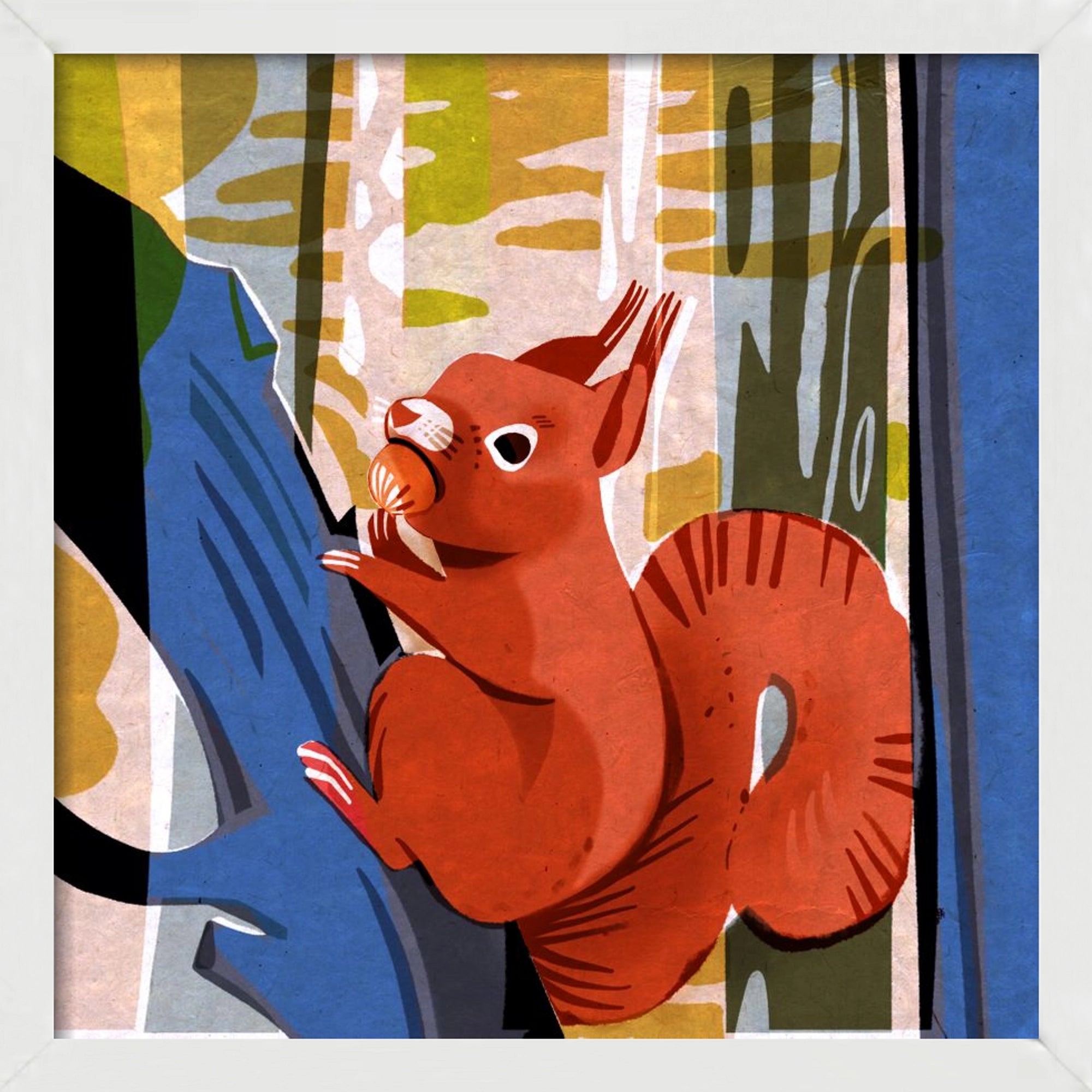 Mókus, 40x40 cm (40x40 cm), Fehér keret