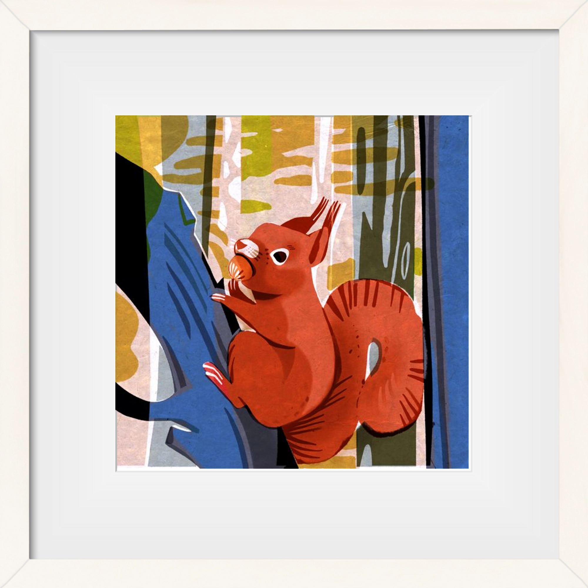 Mókus, 30x30 cm (20x20 cm), Fehér keret, paszpartuval