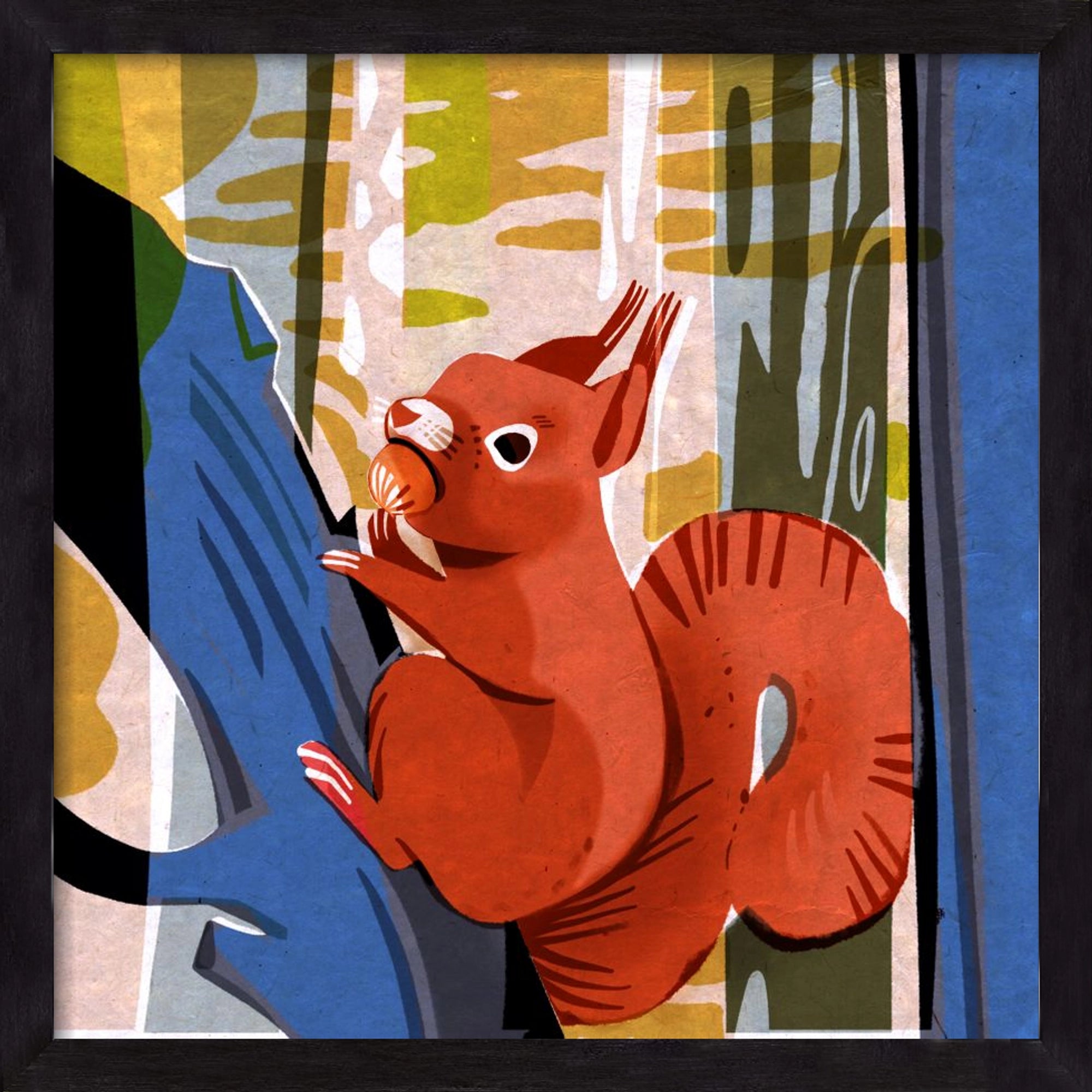 Mókus, 30x30 cm (30x30 cm), Fekete keret