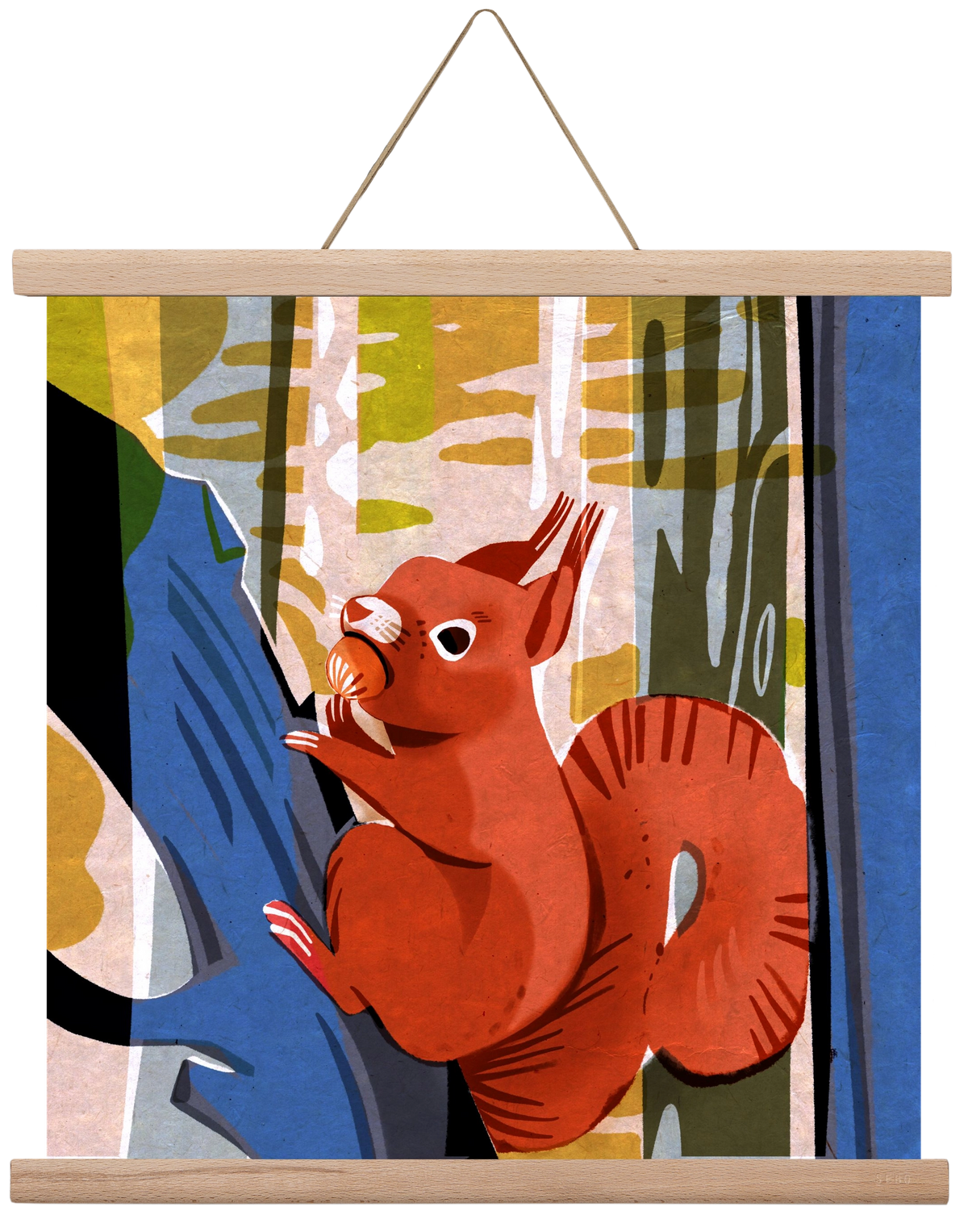 Mókus, 40x40 cm (40x40 cm), Tölgy akasztó