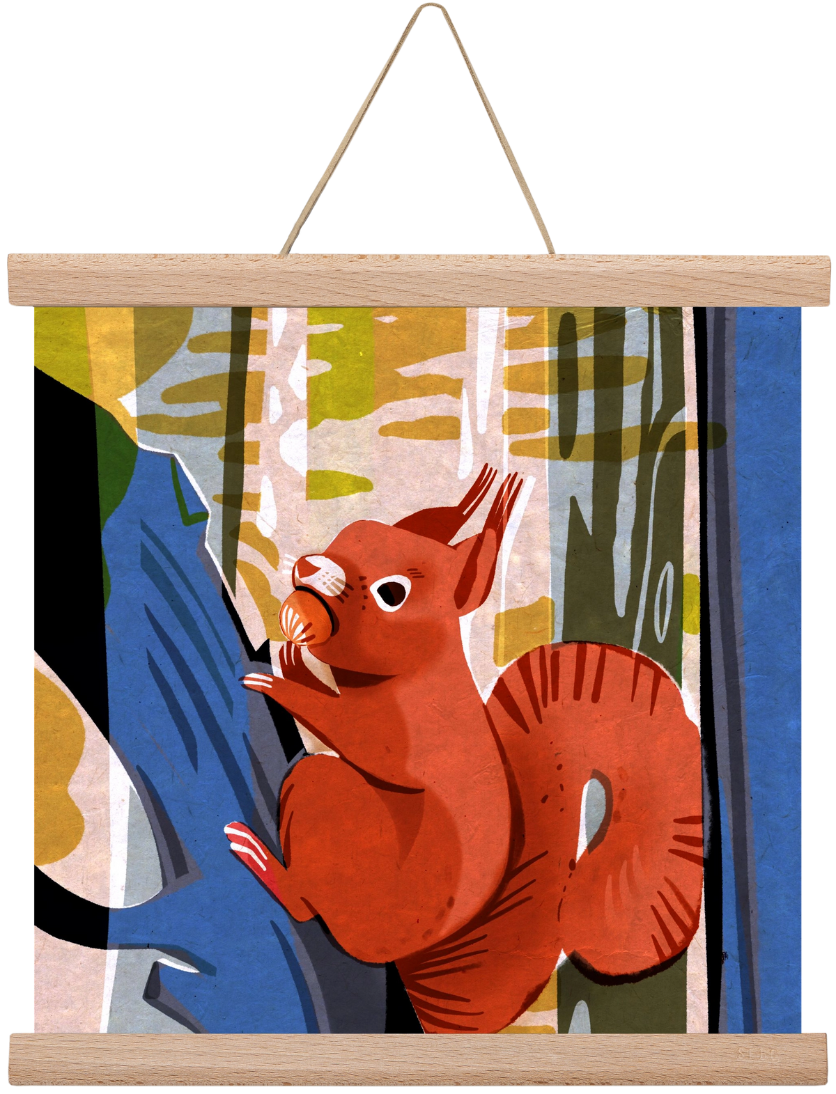 Mókus, 30x30 cm (30x30 cm), Tölgy akasztó