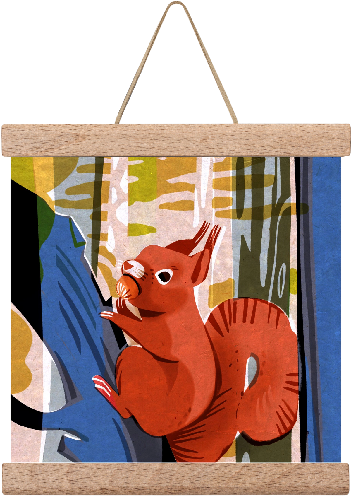 Mókus, 20x20 cm (20x20 cm), Tölgy akasztó