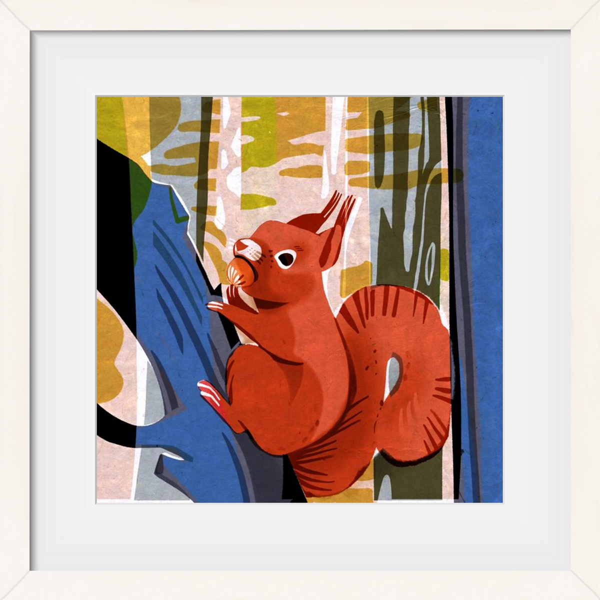 Mókus, 50x50 cm (40x40 cm), Fehér keret, paszpartuval