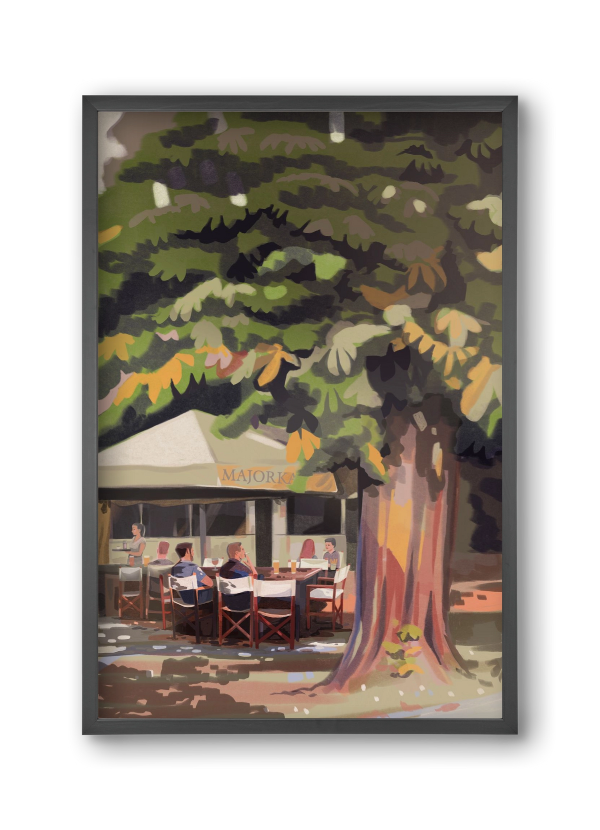 Majorka, 30x45 cm (30x45 cm), Fekete keret