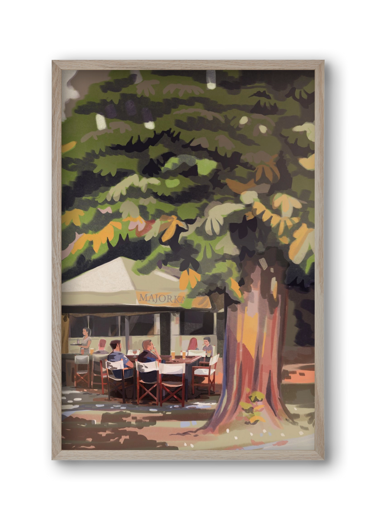 Majorka, 30x45 cm (30x45 cm), Tölgy keret