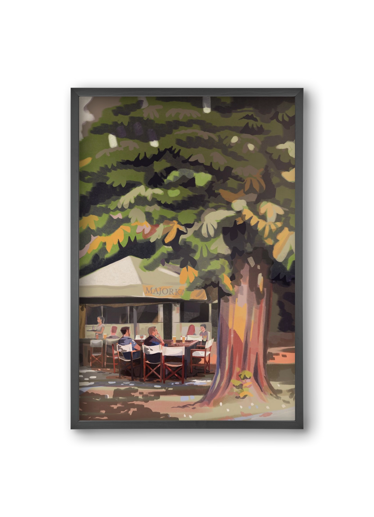 Majorka, 20x30 cm (20x30 cm), Fekete keret