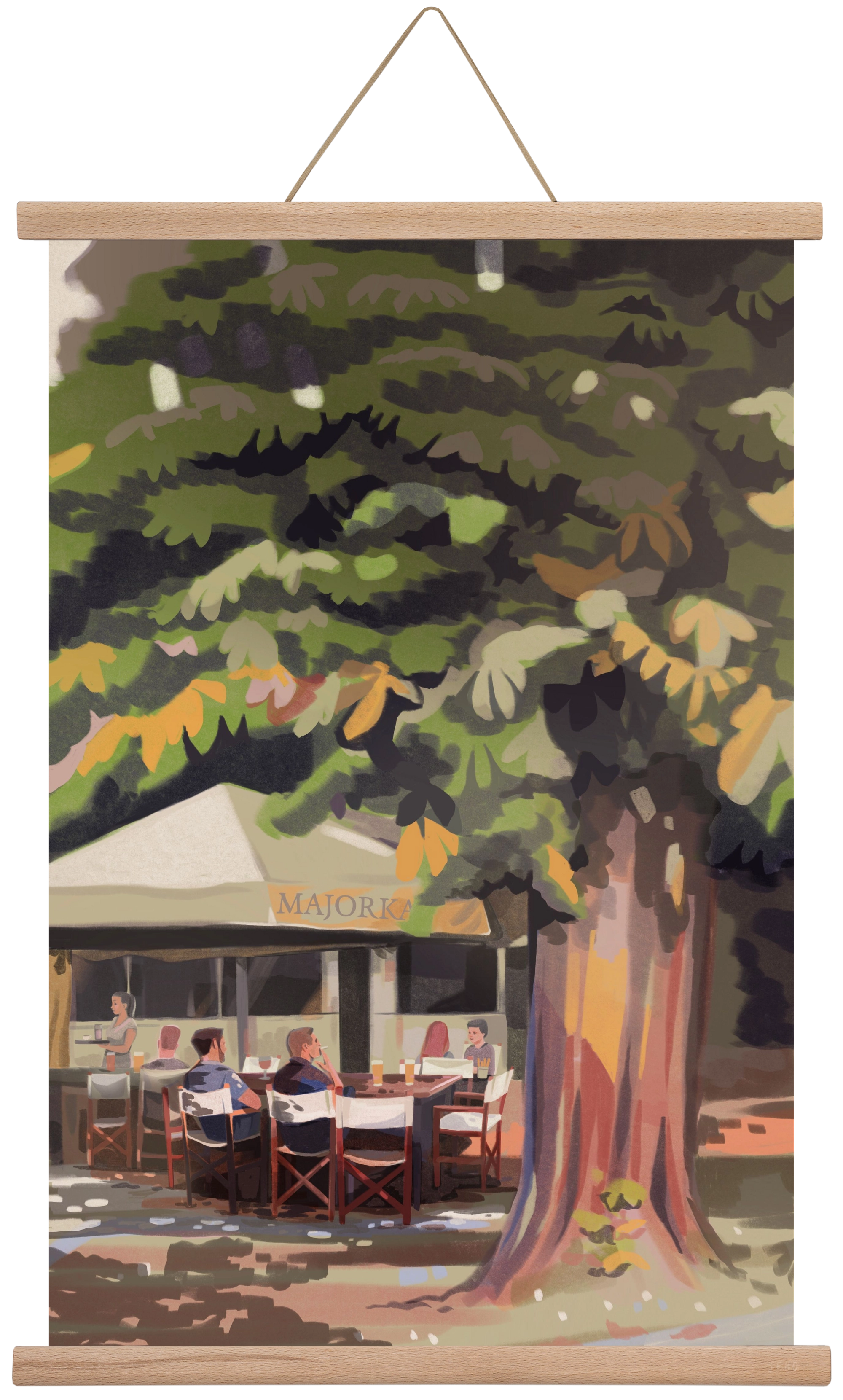 Majorka, 40x60 cm (40x60 cm), Tölgy akasztó