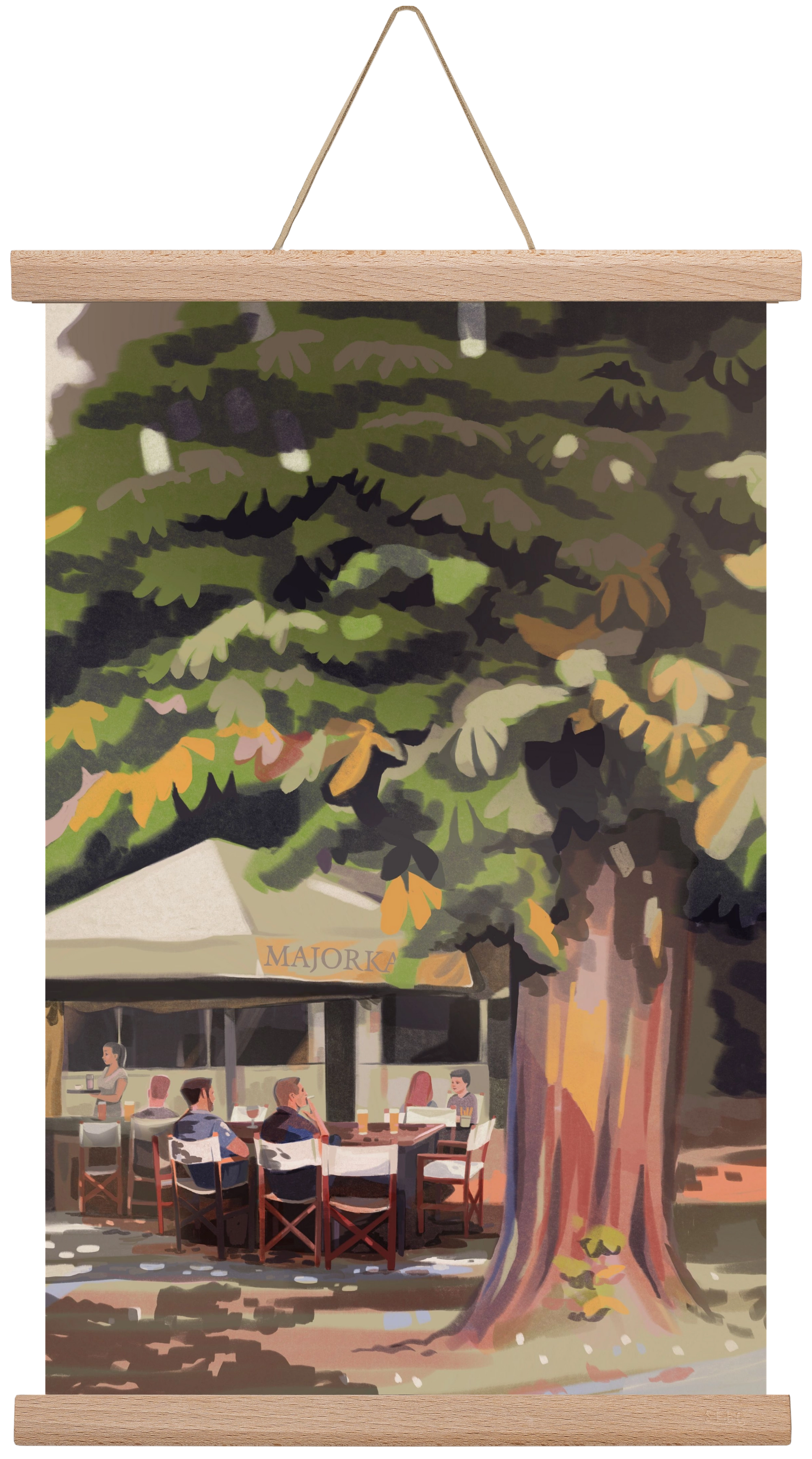 Majorka, 30x45 cm (30x45 cm), Tölgy akasztó