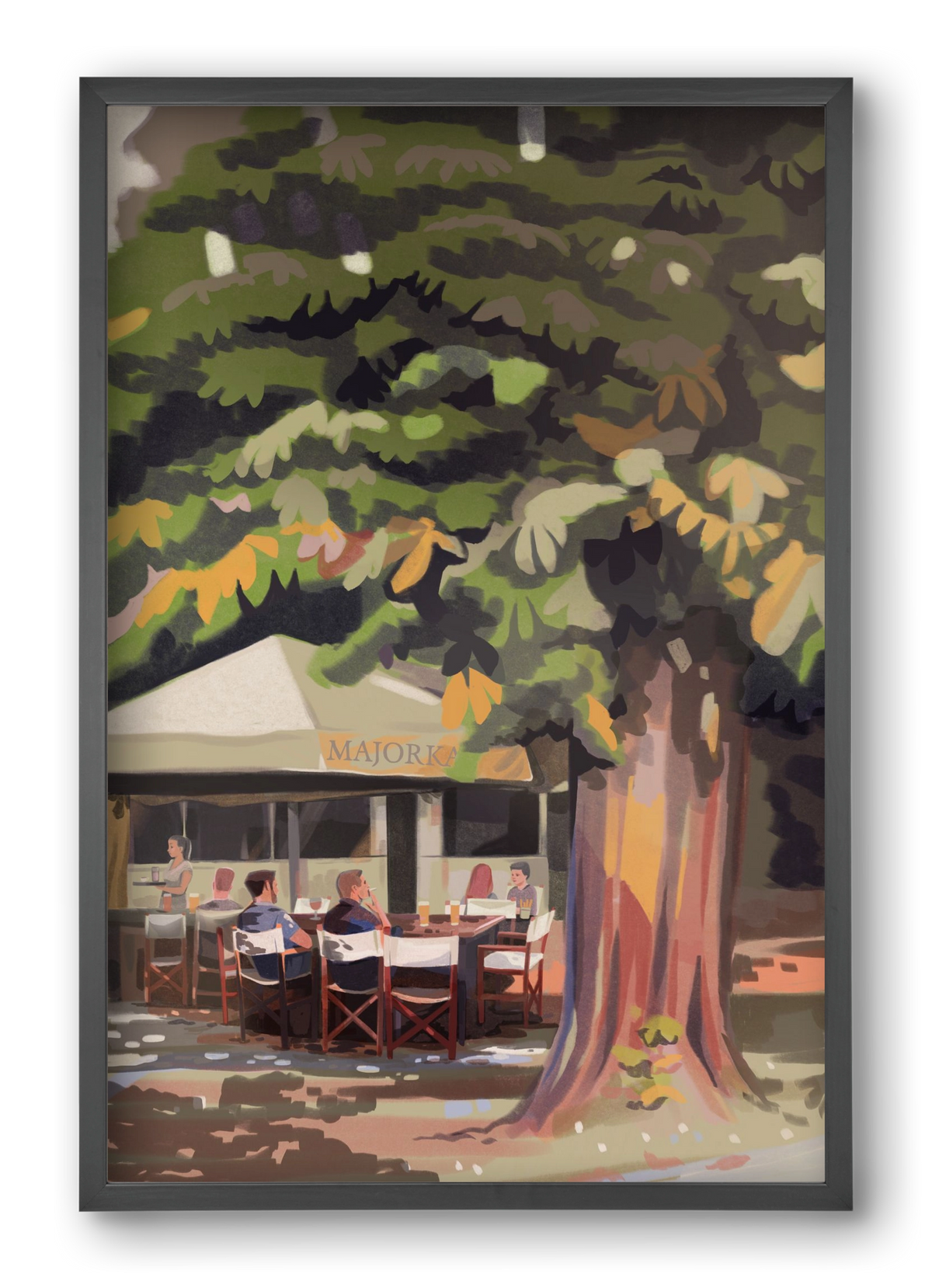 Majorka, 40x60 cm (40x60 cm), Fekete keret