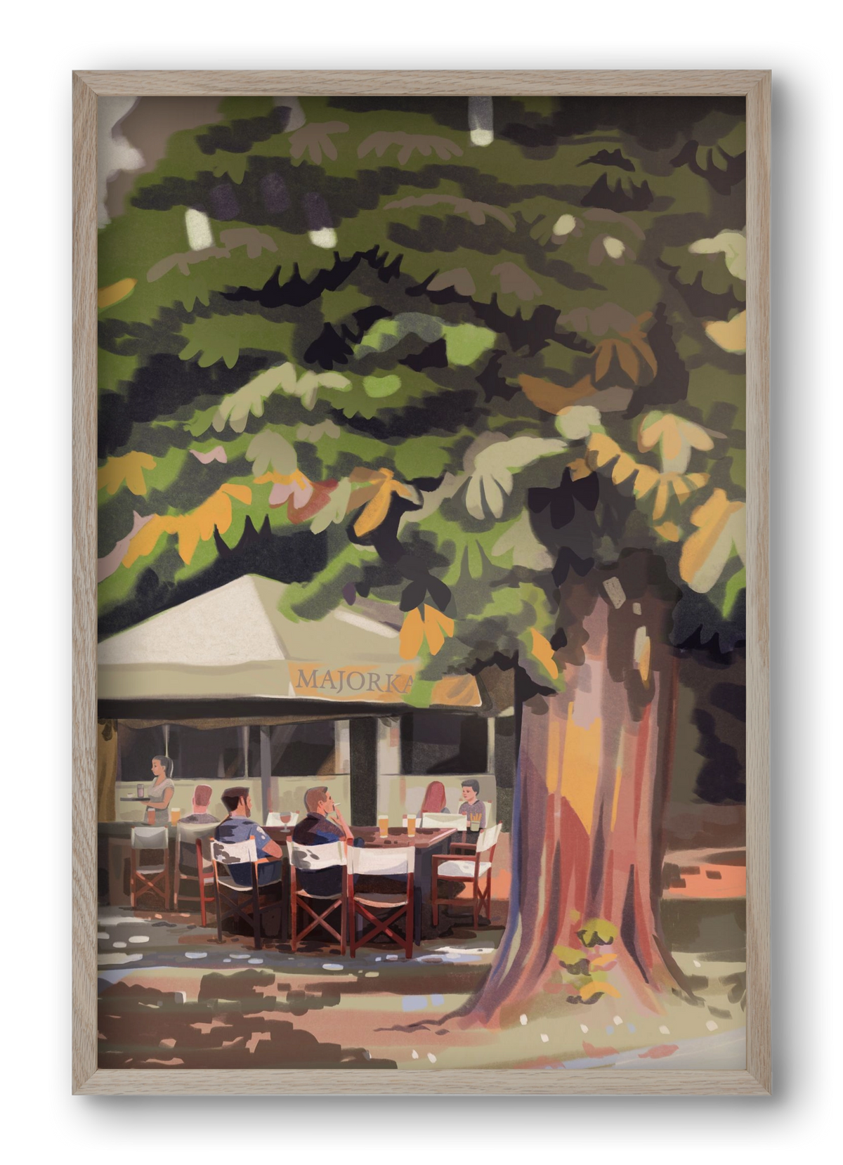 Majorka, 40x60 cm (40x60 cm), Tölgy keret