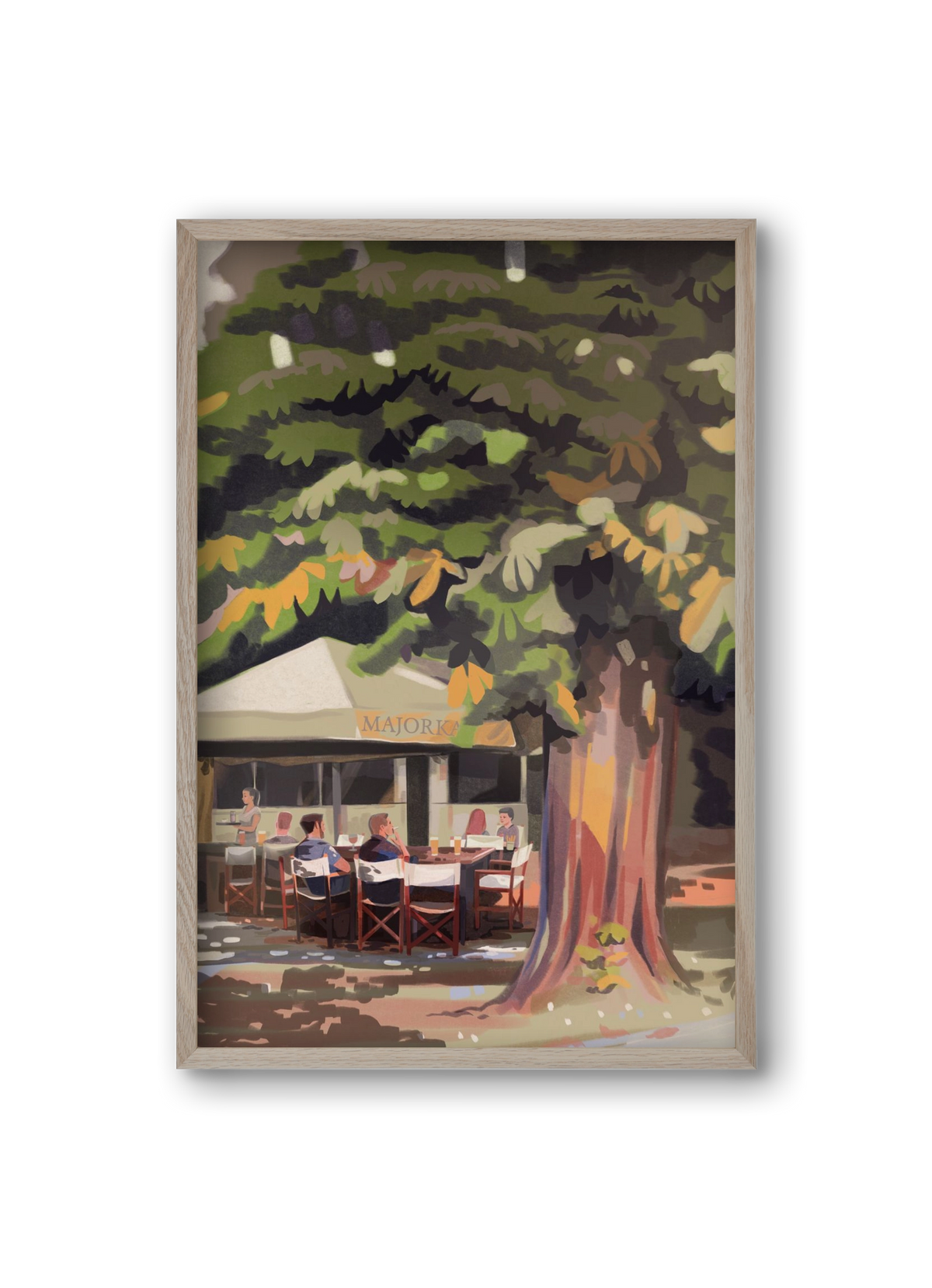 Majorka, 20x30 cm (20x30 cm), Tölgy keret